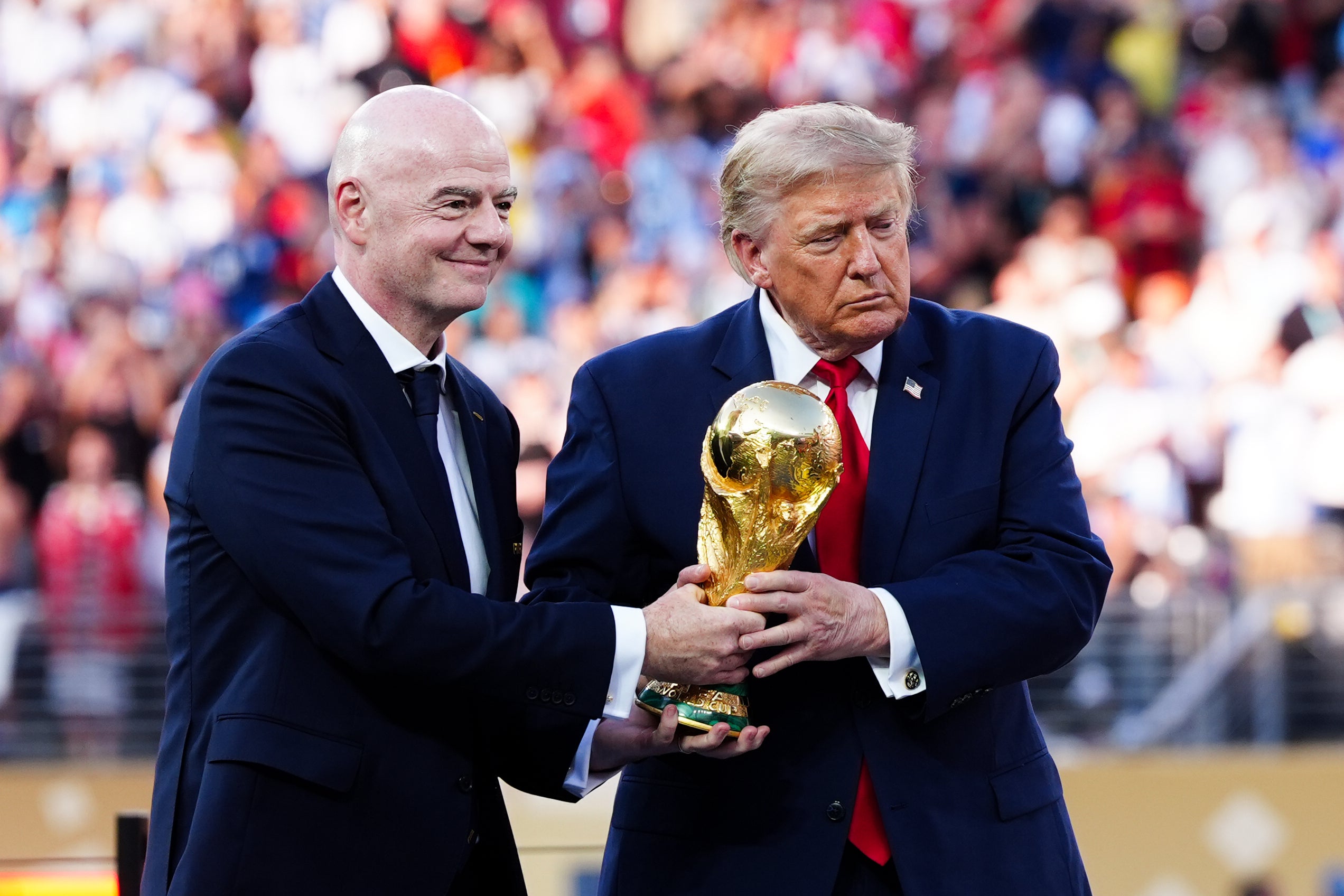Gianni Infantino with Donald Trump at the 2026 World Cup (Bradley Collyer/PA).