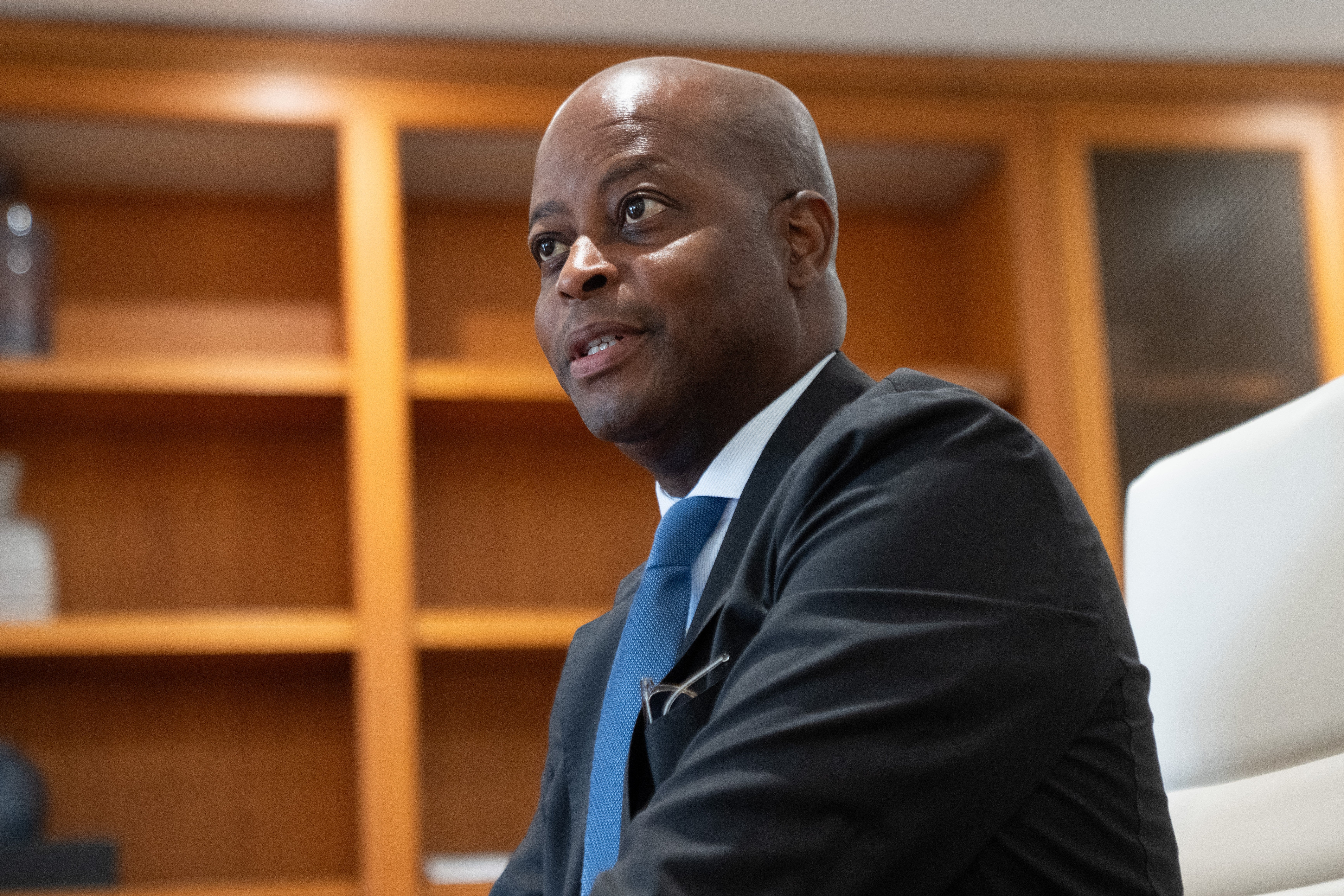 Howard University interim president Wayne A. I. Frederick told The Washington Post that the university ‘didn’t make a mistake’ when it unenrolled 502 incoming freshmen in July (AP)