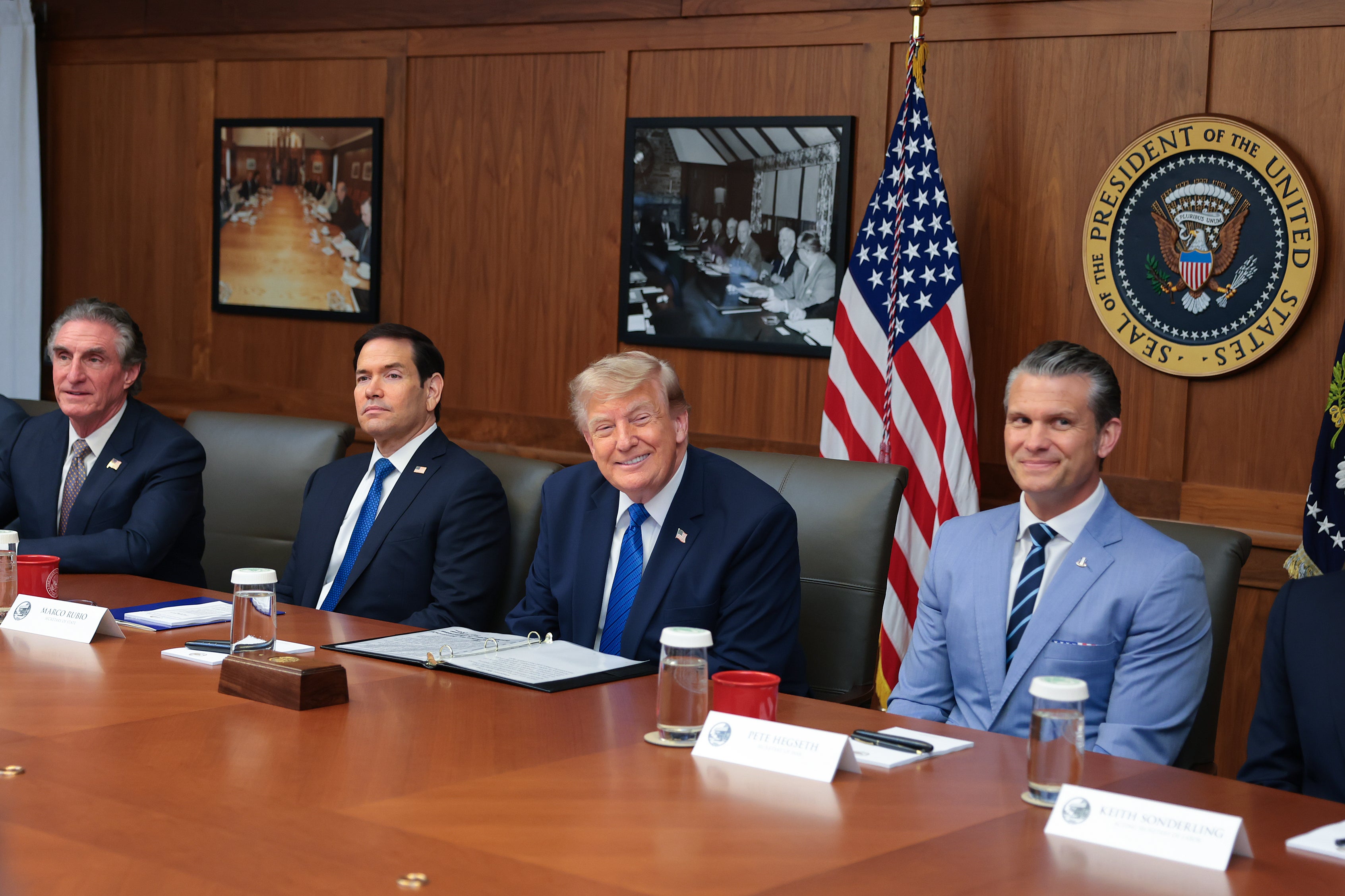 Hegseth’s comments sparked laughter at a cabinet meeting