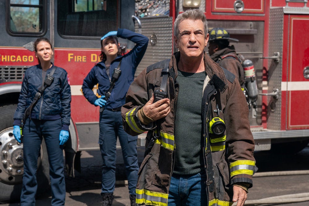 Dermot Mulroney joined 'Chicago Fire' in 2024 as Battalion Chief Dom Pascal