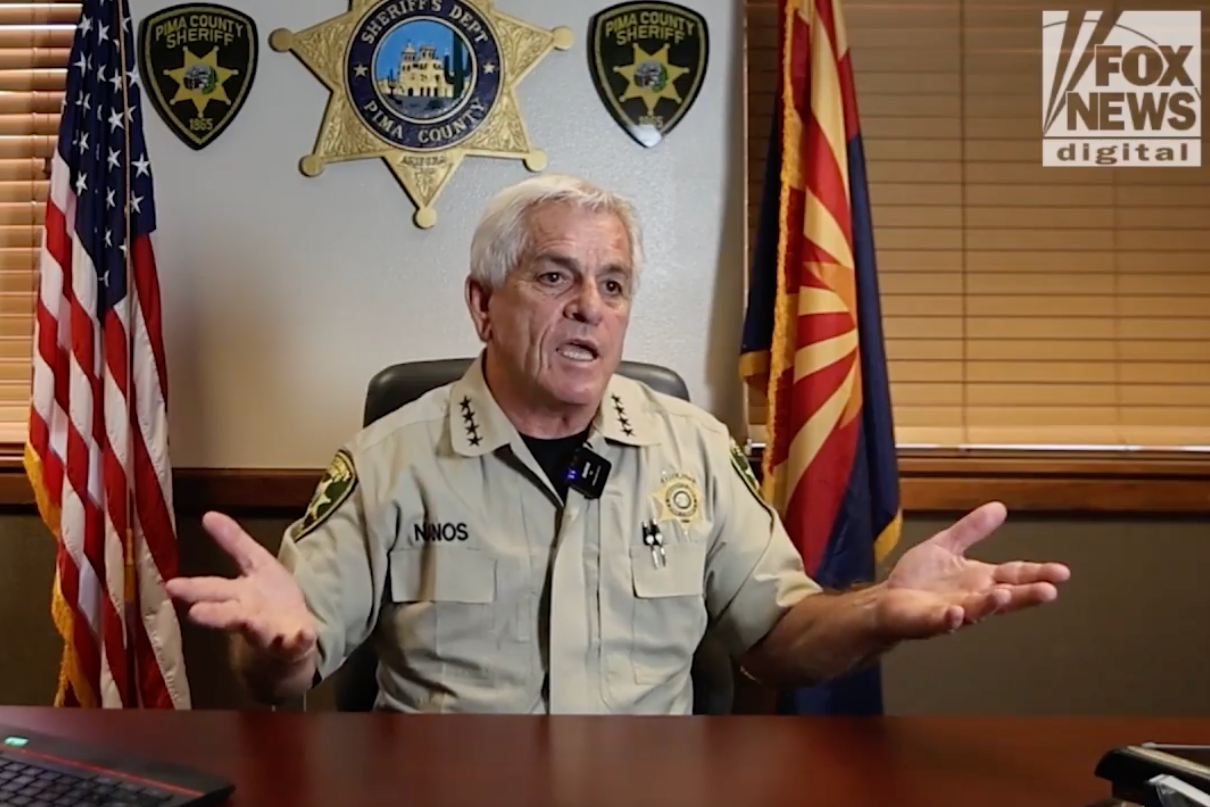Pima County Sheriff Chris Nanos says a hair found at Nancy Guthrie's home was sent away to a specialist laboratory in California but yielded no DNA results (Fox News Digital)