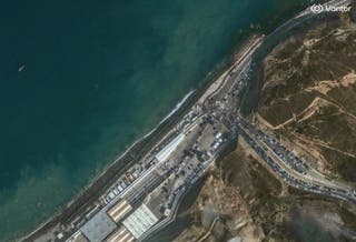 Migrants cross into the Spanish enclave of Ceuta