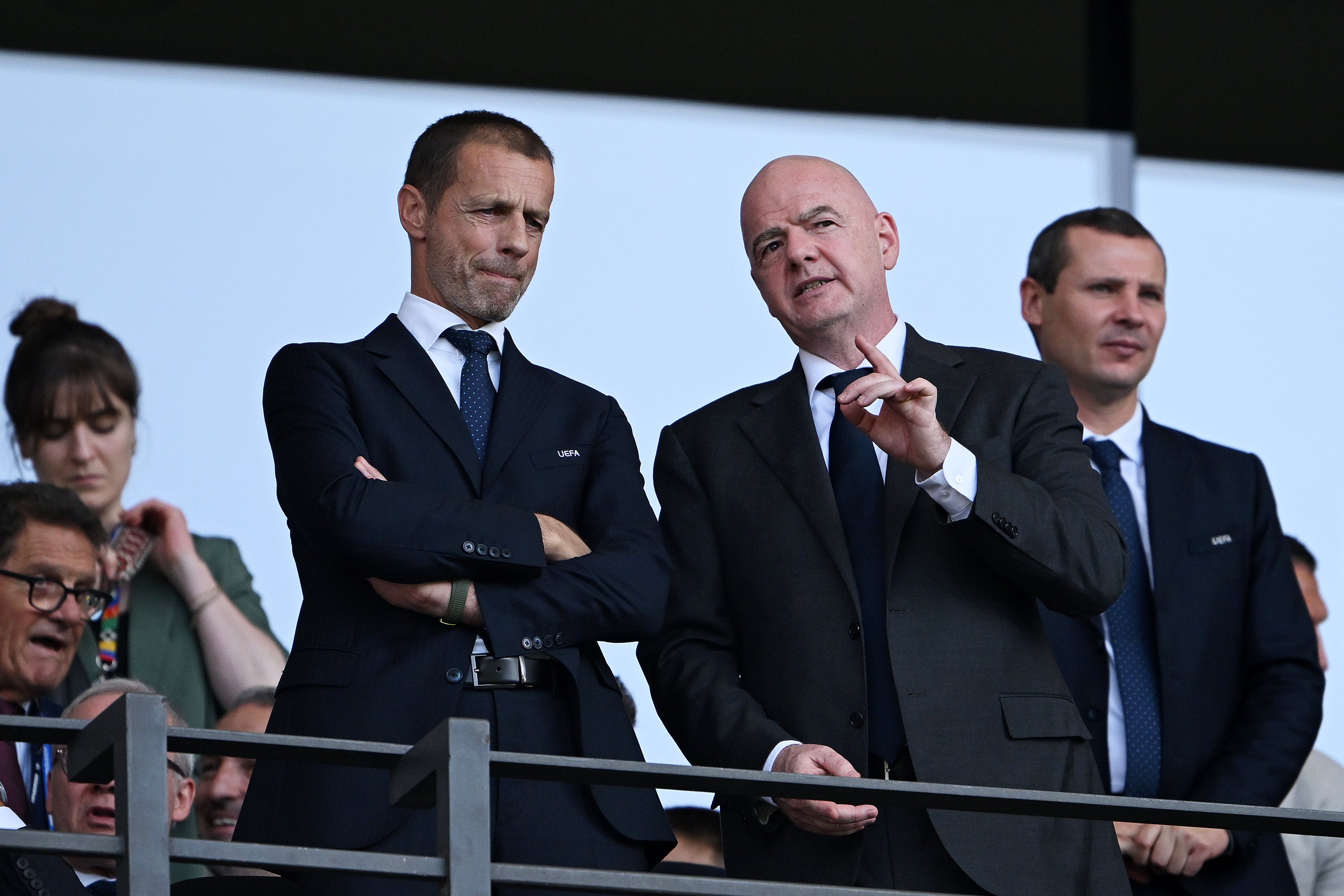 Uefa president Aleksander Ceferin is in direct opposition to Infantino