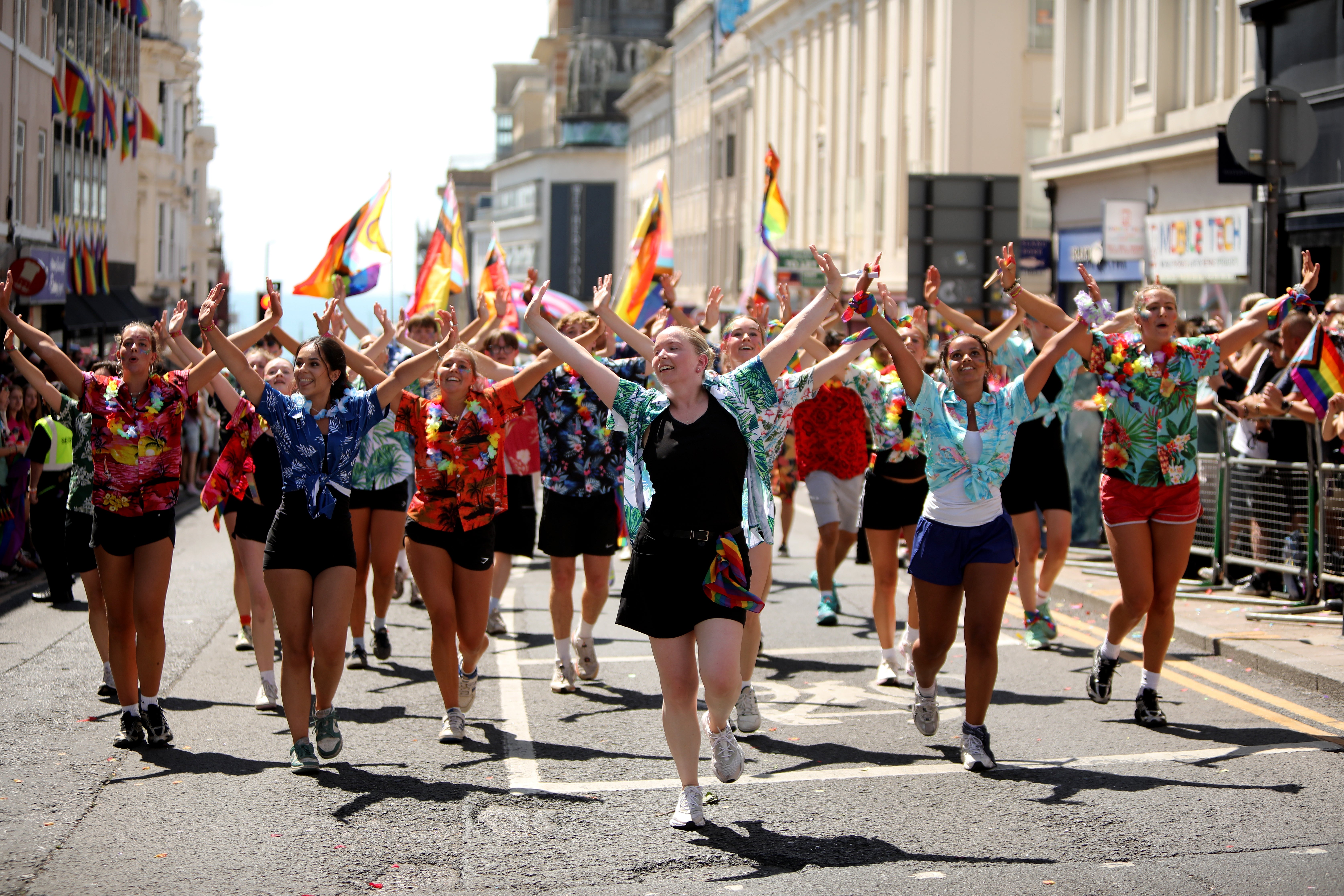 People taking part in Brighton Pride 2026