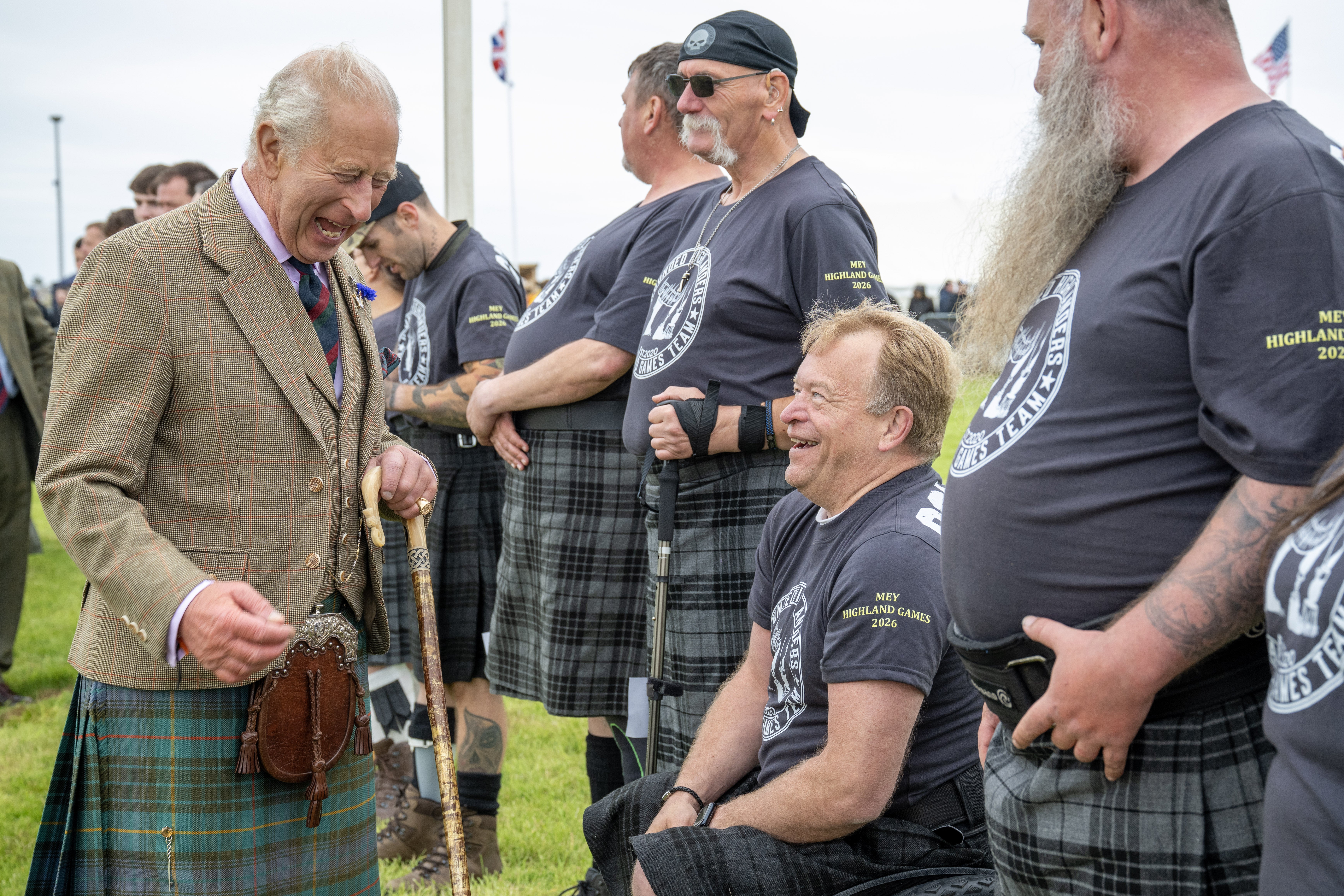 The King met competitors including the Wounded Highlanders (Lesley Martin/PA) (PA Wire)