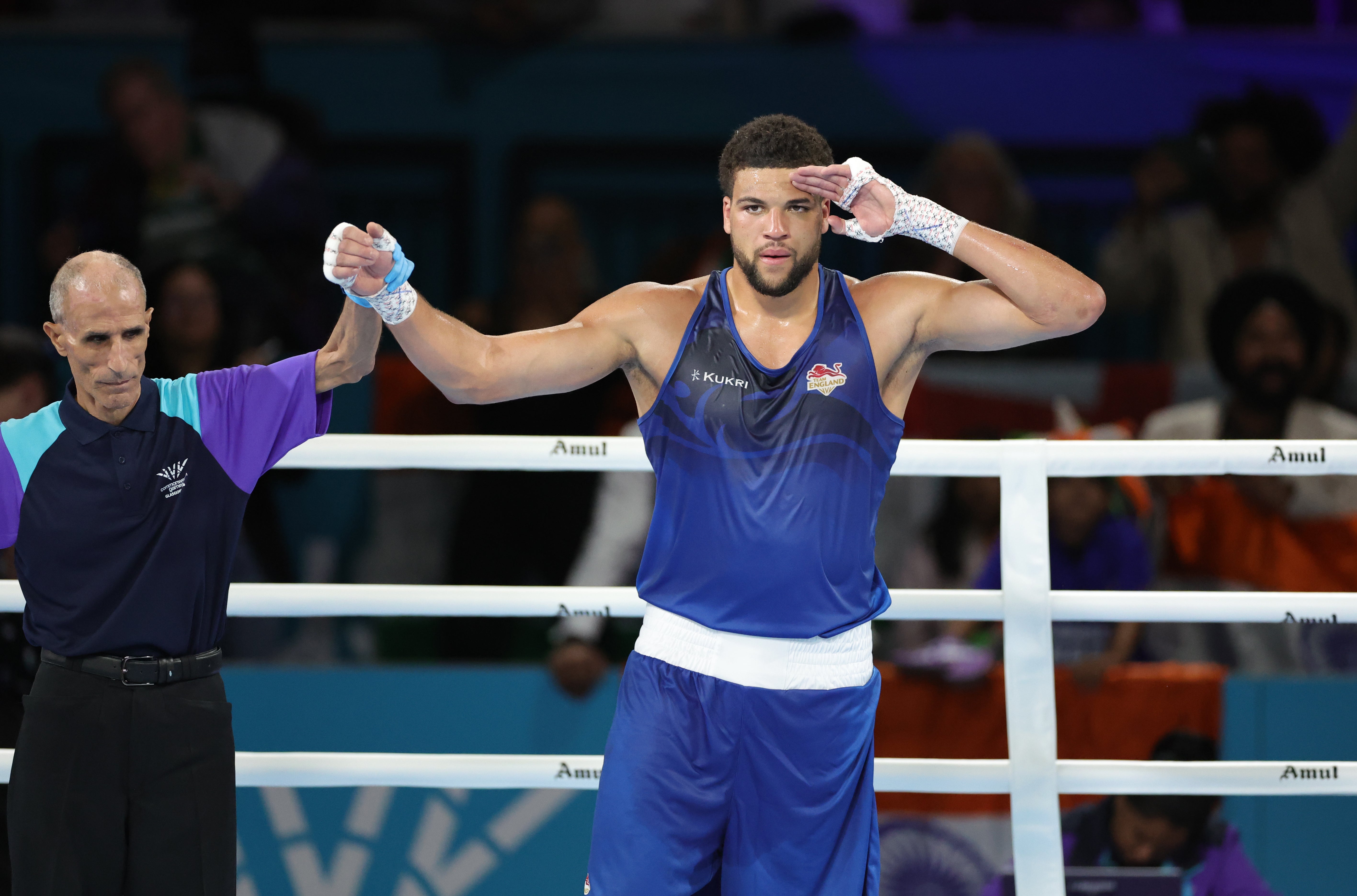 Damar Thomas won super-heavyweight boxing gold for England (Steve Welsh/PA)