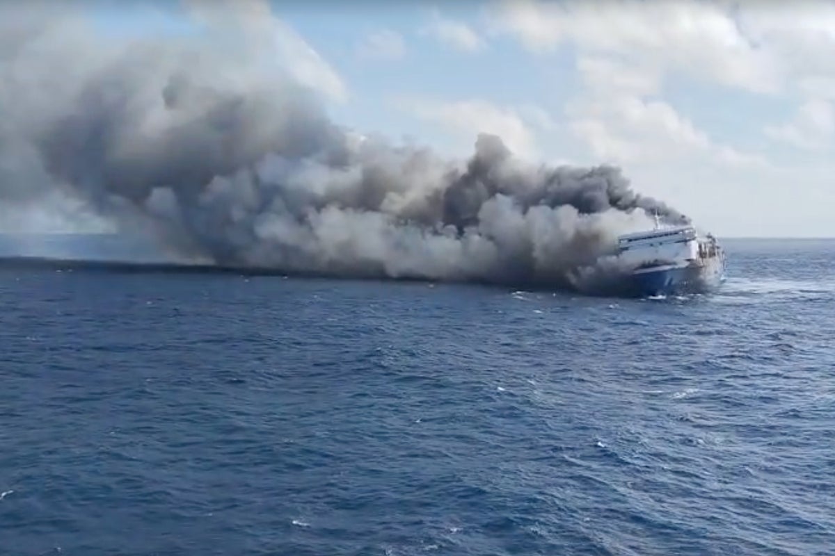 A blaze on an Indonesian passenger ferry leaves at least 5 dead and dozens missing