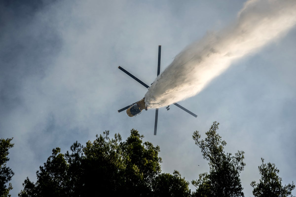 Greece crash latest: Two helicopters collide while fighting wildfires as search and rescue underway