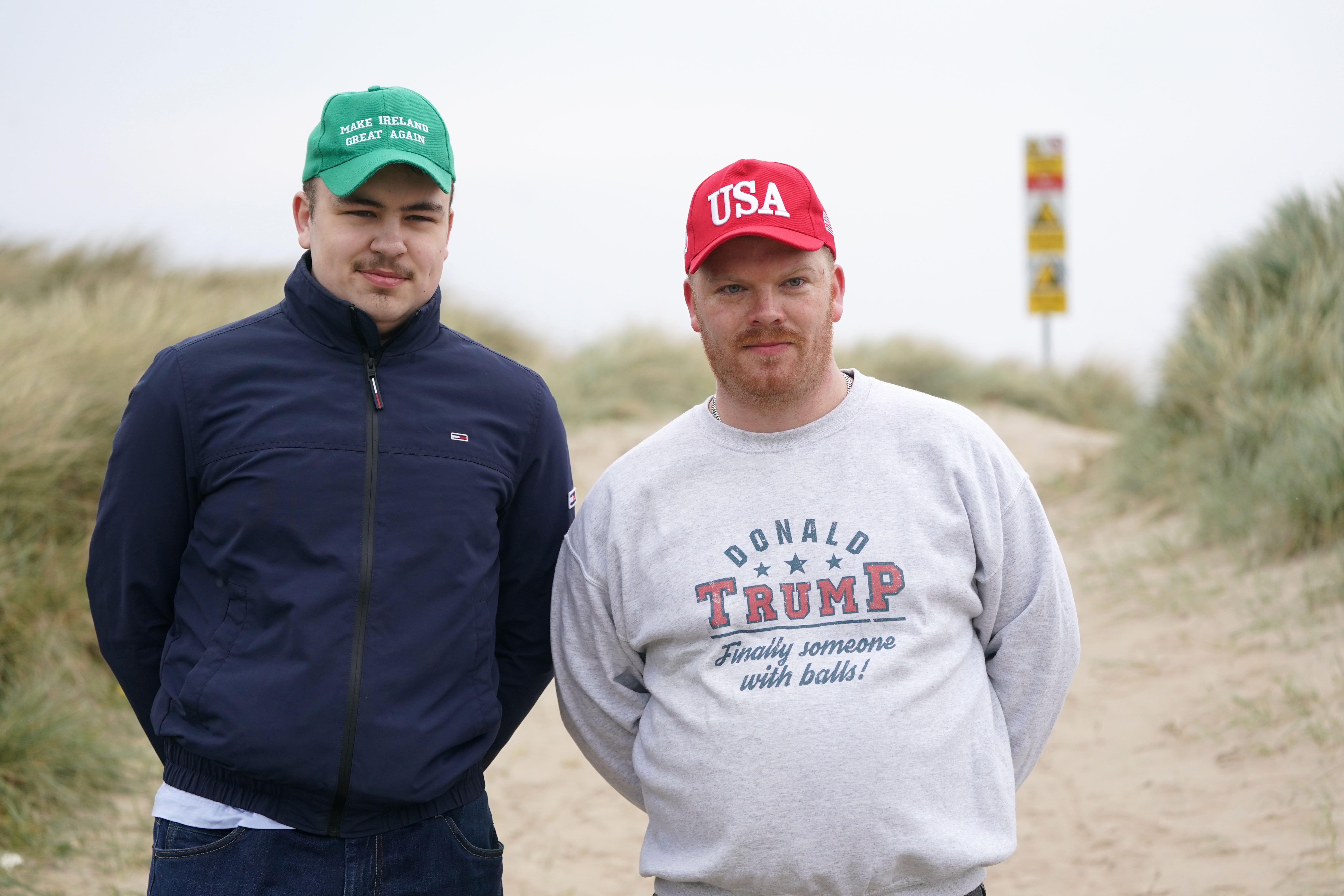 Trump supporters at Trump International Golf Links & Hotel in Doonbeg, Co Clare, during a previous visit by Donald Trump (Brian Lawless/PA) (PA Archive)