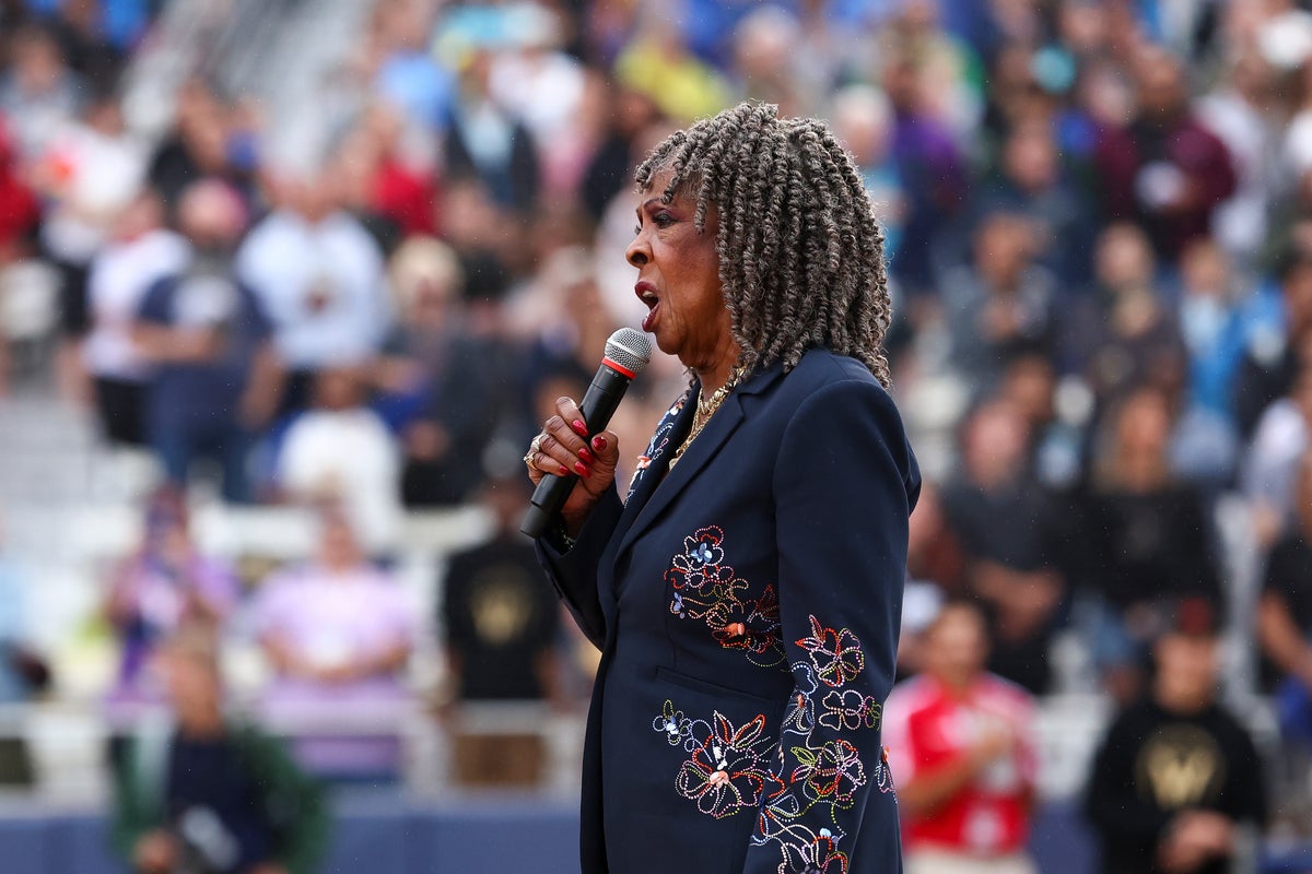 Martha Reeves performing at the WPBL opening day