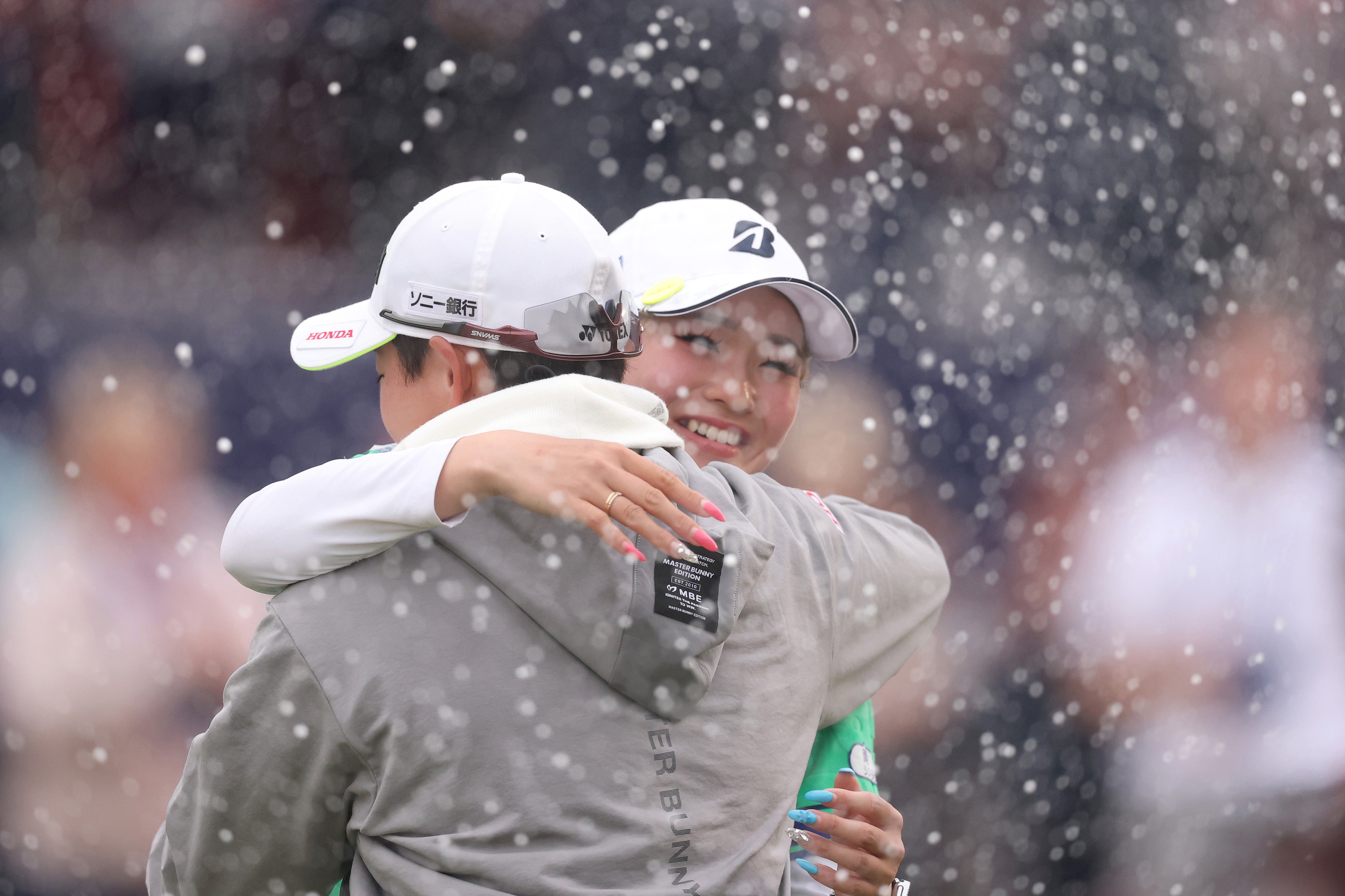 Shiho Kuwaki celebrates her Women's Open triumph