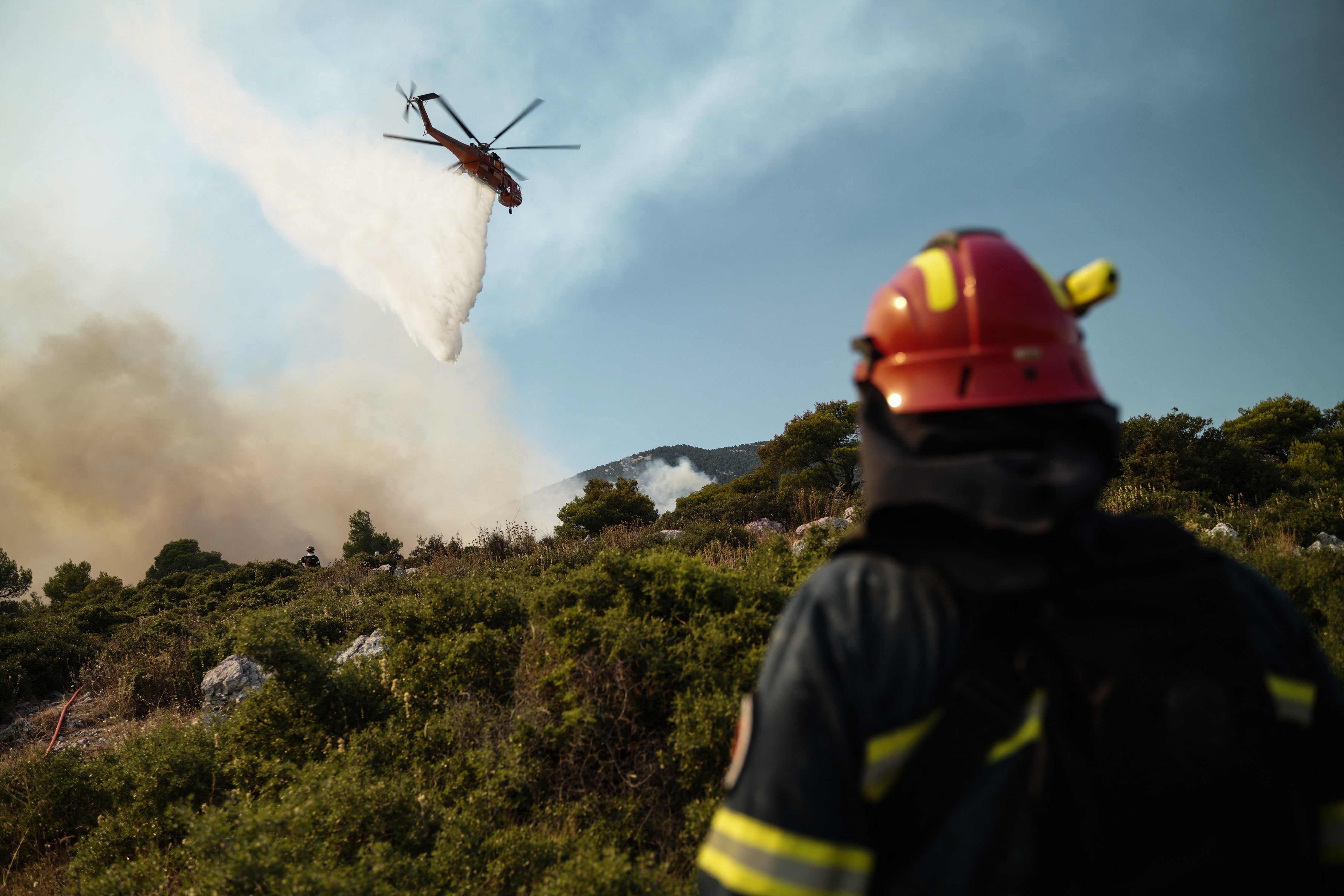 The Greek president said the crash showed the dangers firefighters are currently facing