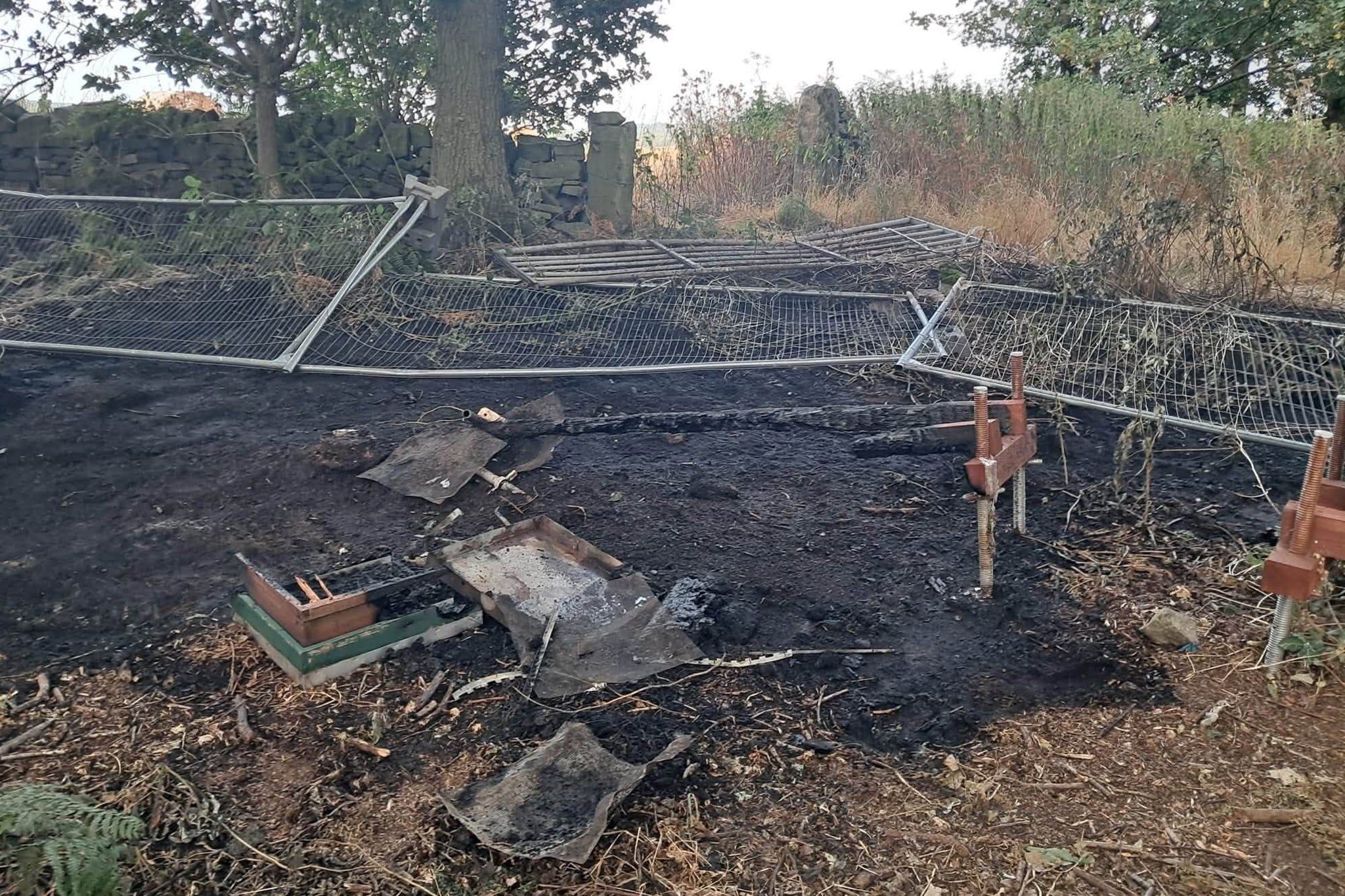 A neighbour spotted smoke rising from the site during the afternoon and alerted the fire brigade