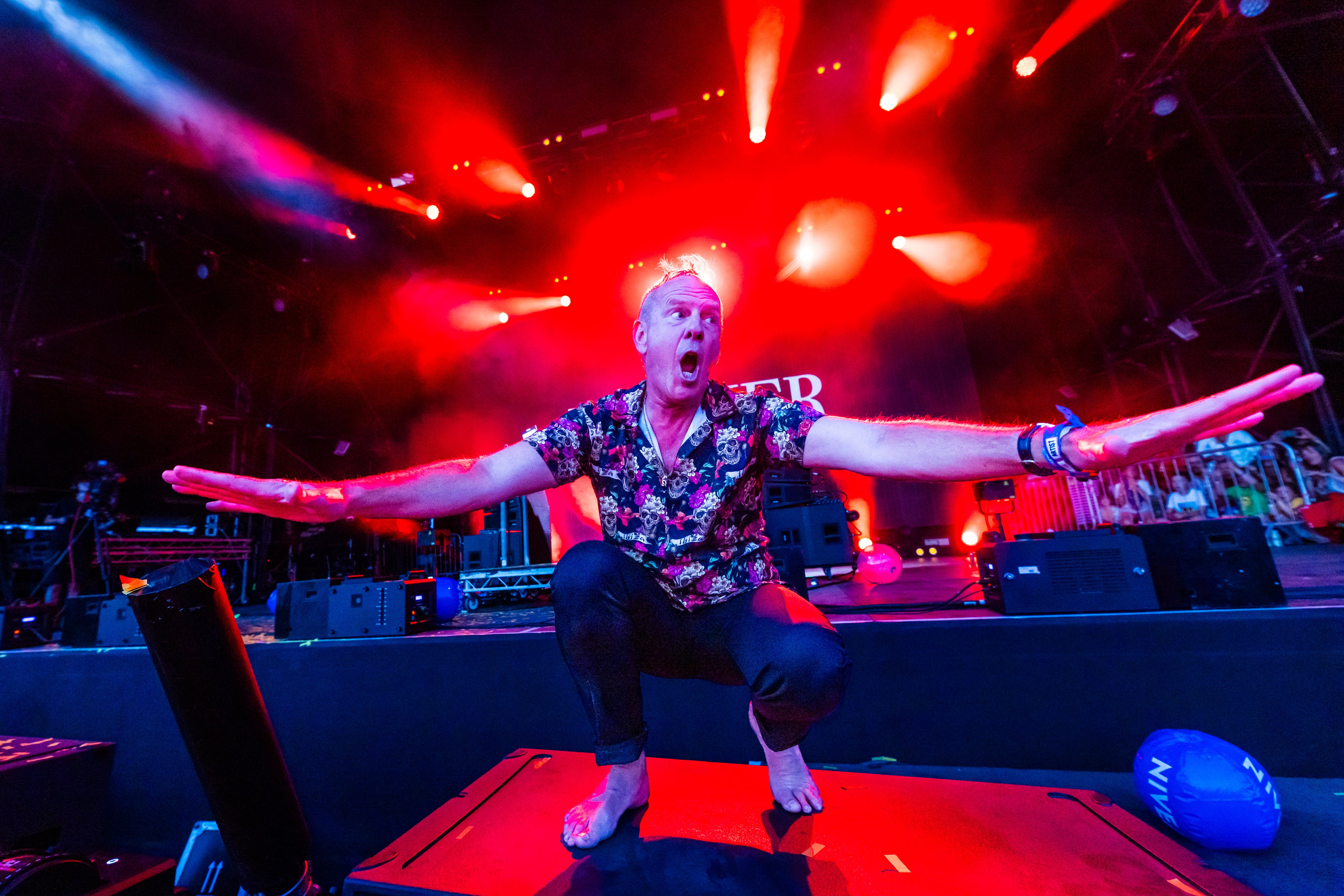 Camp Bestival review – Fatboy Slim turns a field of doting parents into crazy party animals