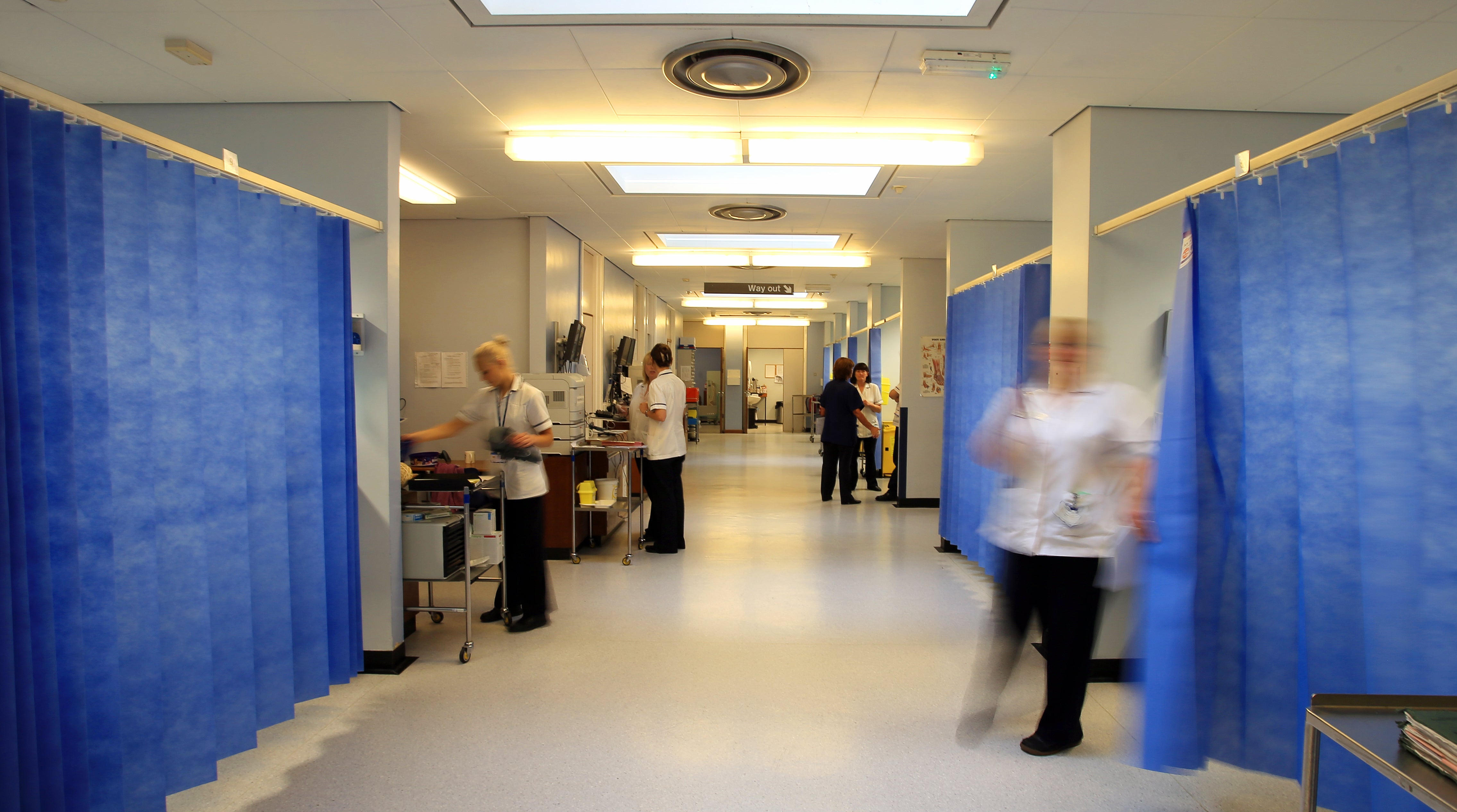File photo of an NHS hospital ward. Staff have reported an increase in racist incidents from patients, with some refusing care from non-white staff