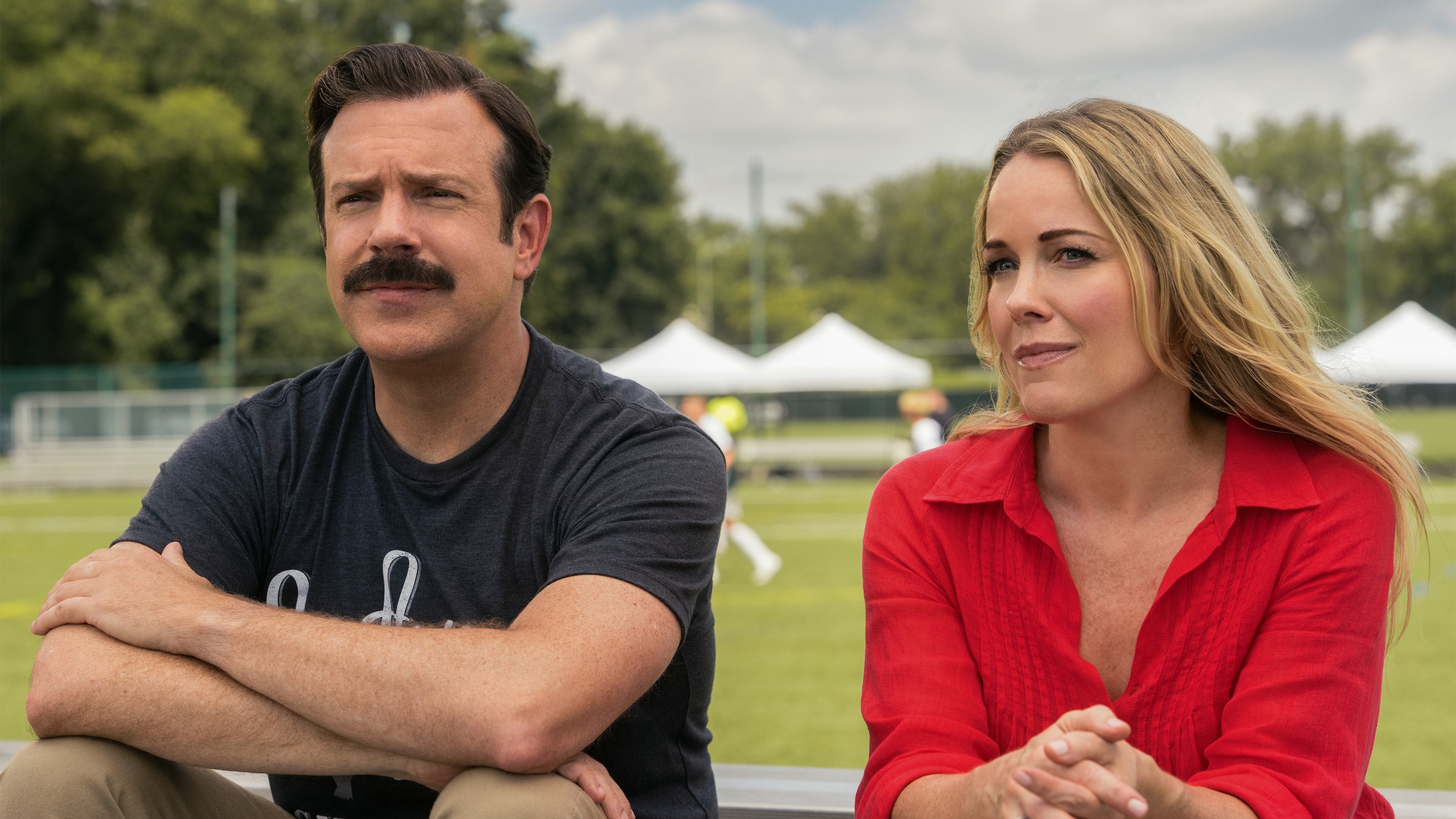 Jason Sudeikis and Andrea Anders in ‘Ted Lasso’ season four