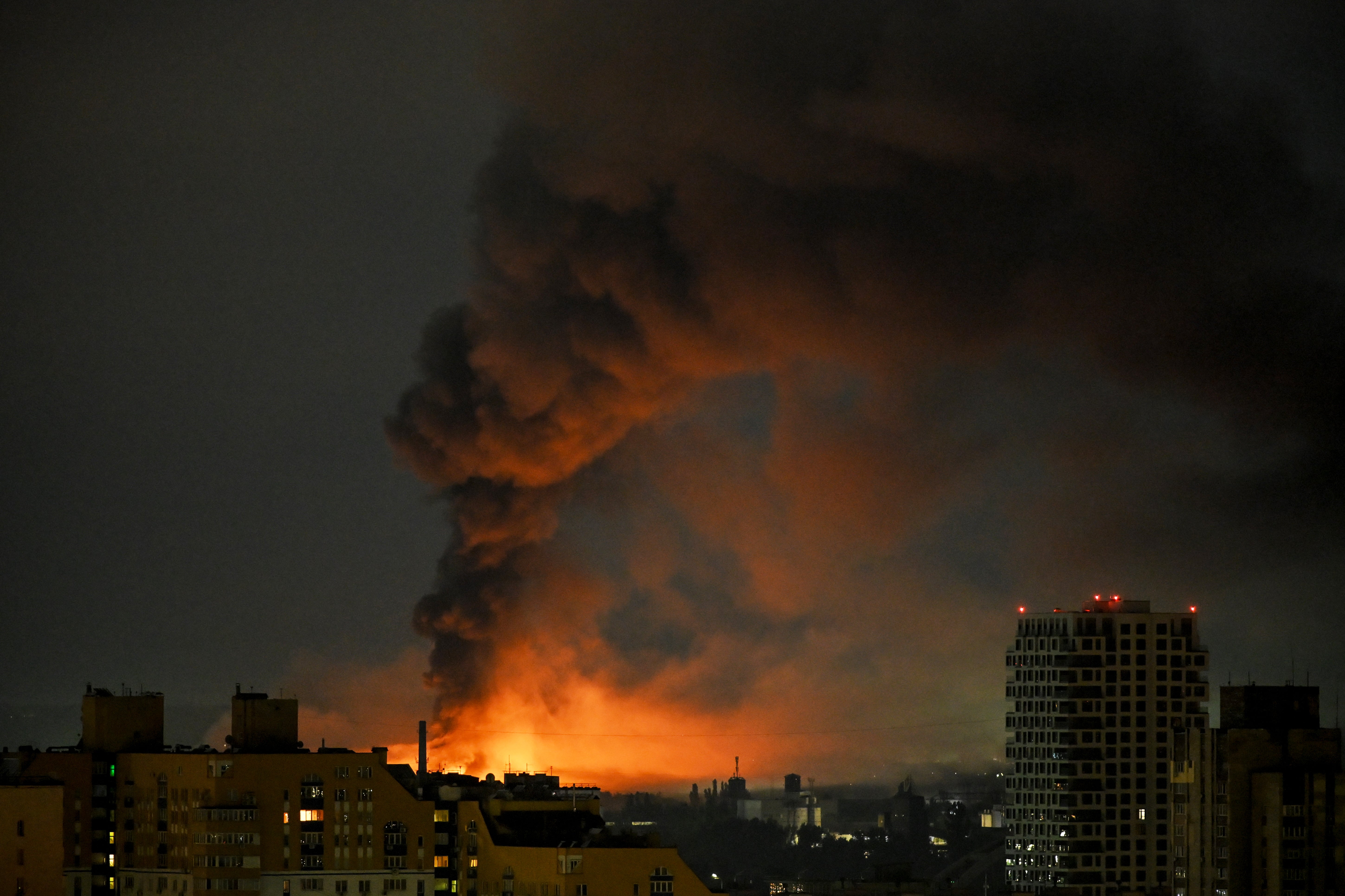 At least nine people were killed in a ballistic missile attack on Kyiv on Saturday (AFP/Getty)