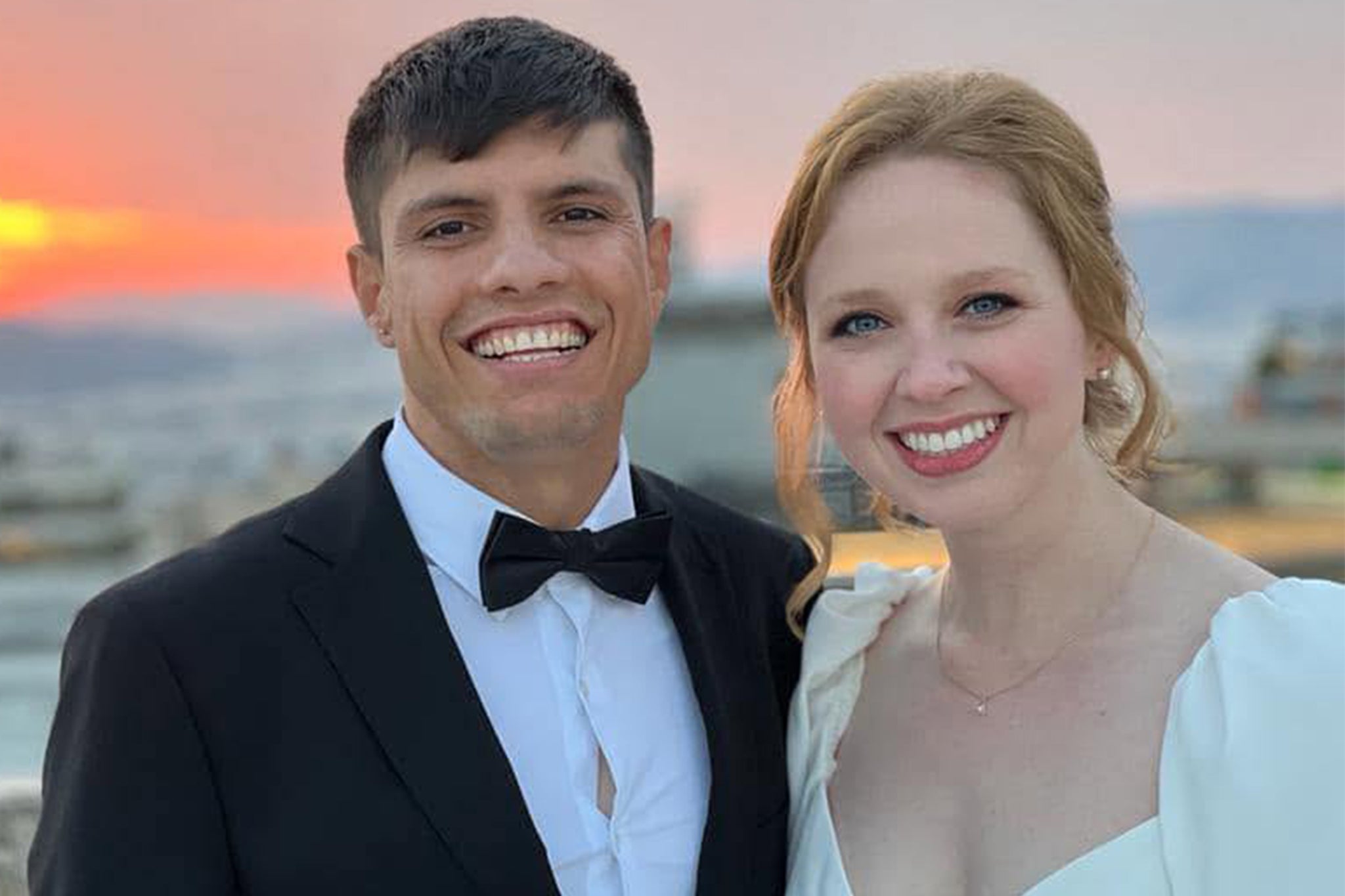 Sharif Ahmadzai and his wife, Alaina Hall (Facebook)