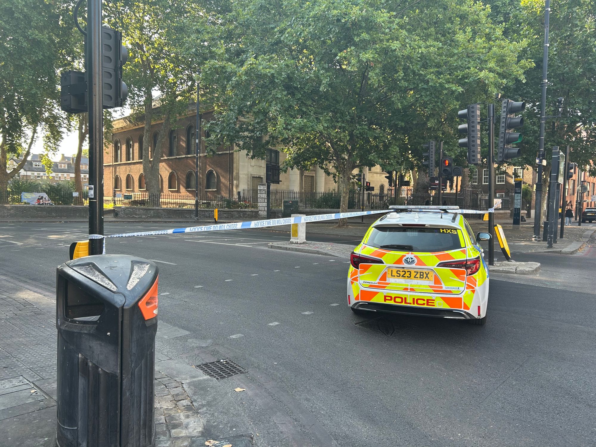 A cordon was put in place on Hackney Road (The Independent)