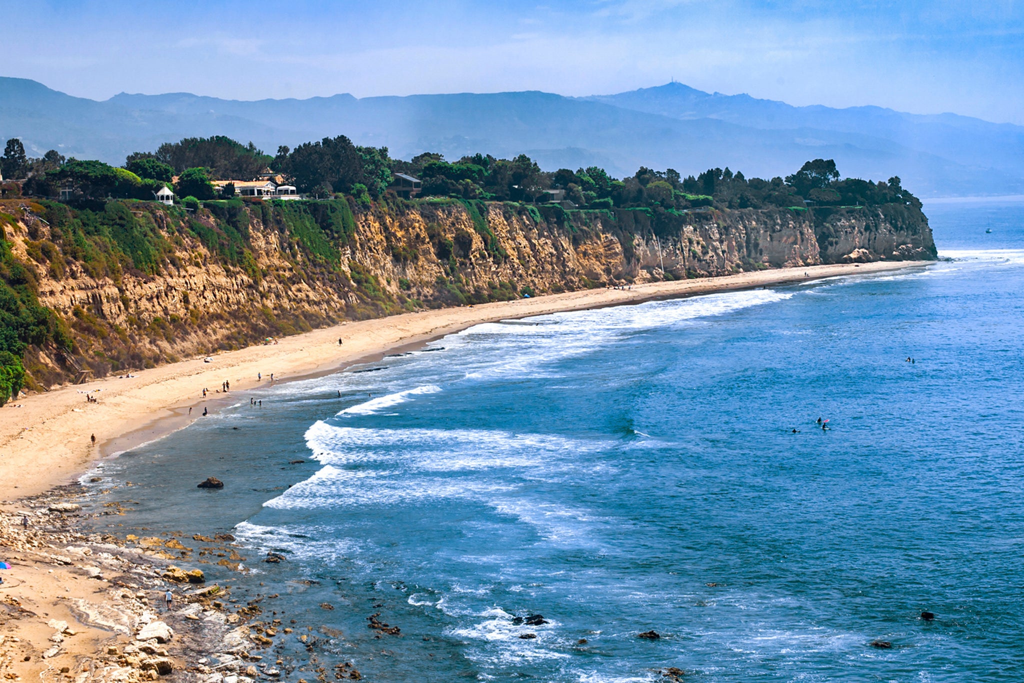 A key access road into Point Dume Beach in Malibu, along with the entrance and parking areas, have been closed indefinitely due to severe erosion