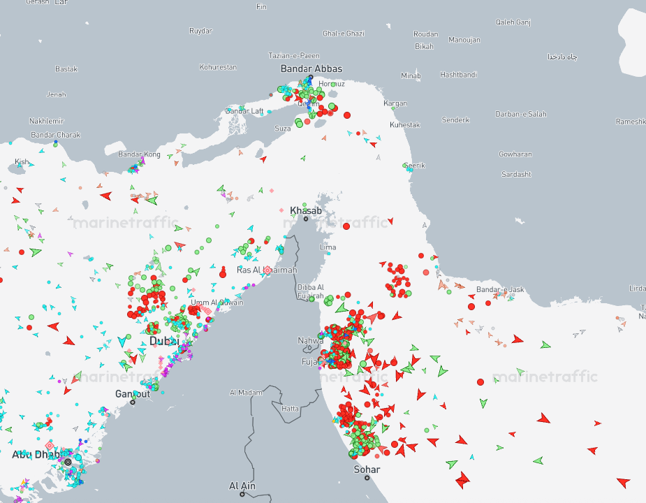 Marine Traffic at 10.18am on Monday (Marine Traffic)