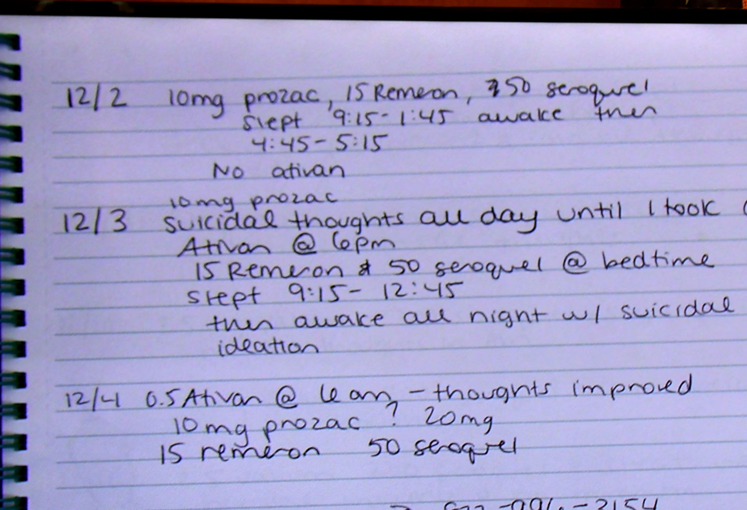 Both the prosecution and her defense attorney read pages from her journal on Monday as she chronicled those difficult months
