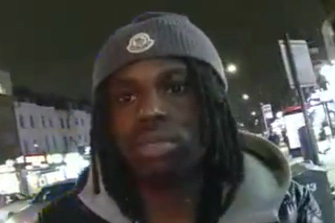 The Metropolitan Police 'urgently wish to trace' 22-year-old Jordan Asije in connection with the death of Finbar Sullivan (PA)
