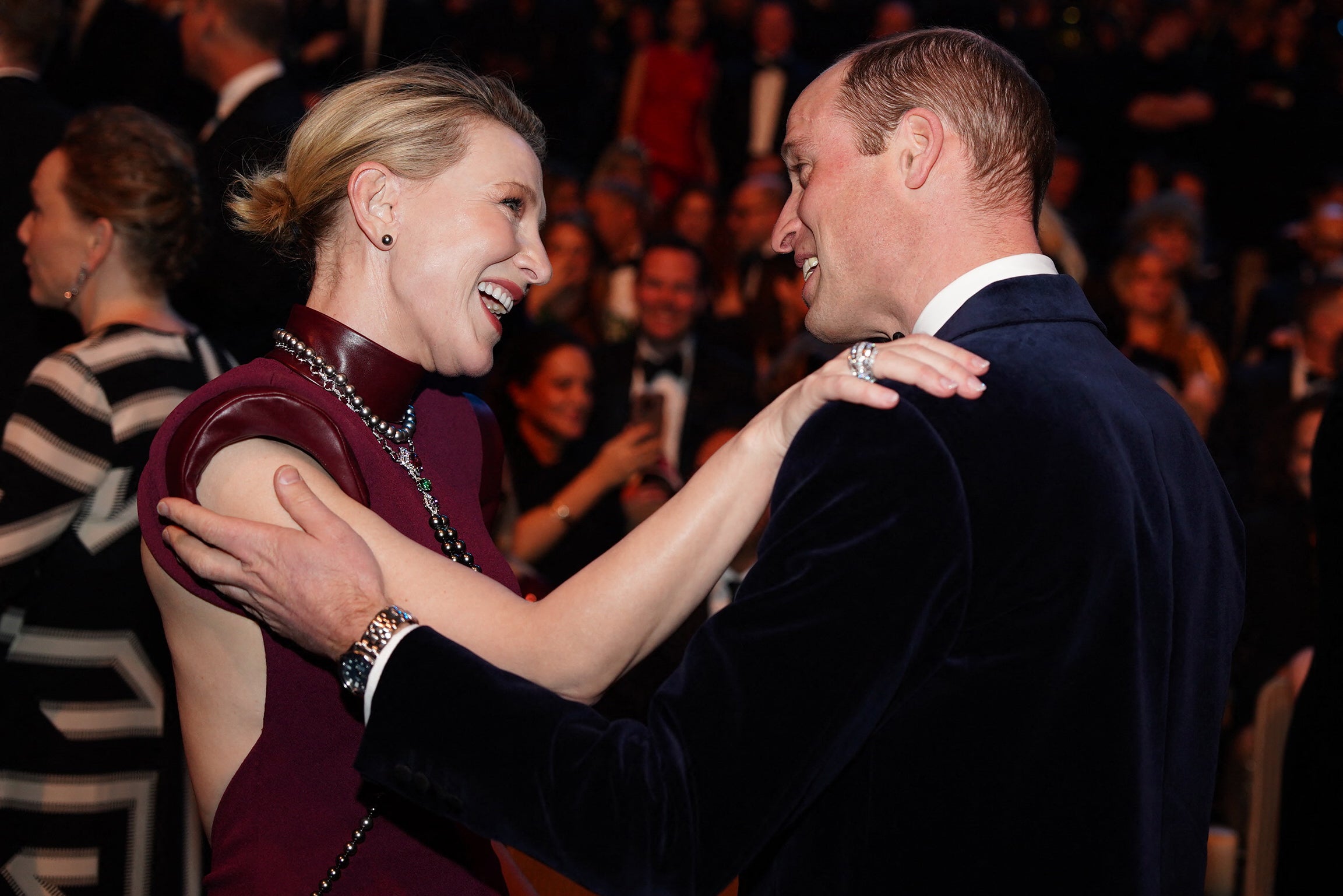 Cate Blanchett at Prince William at the 2024 Baftas