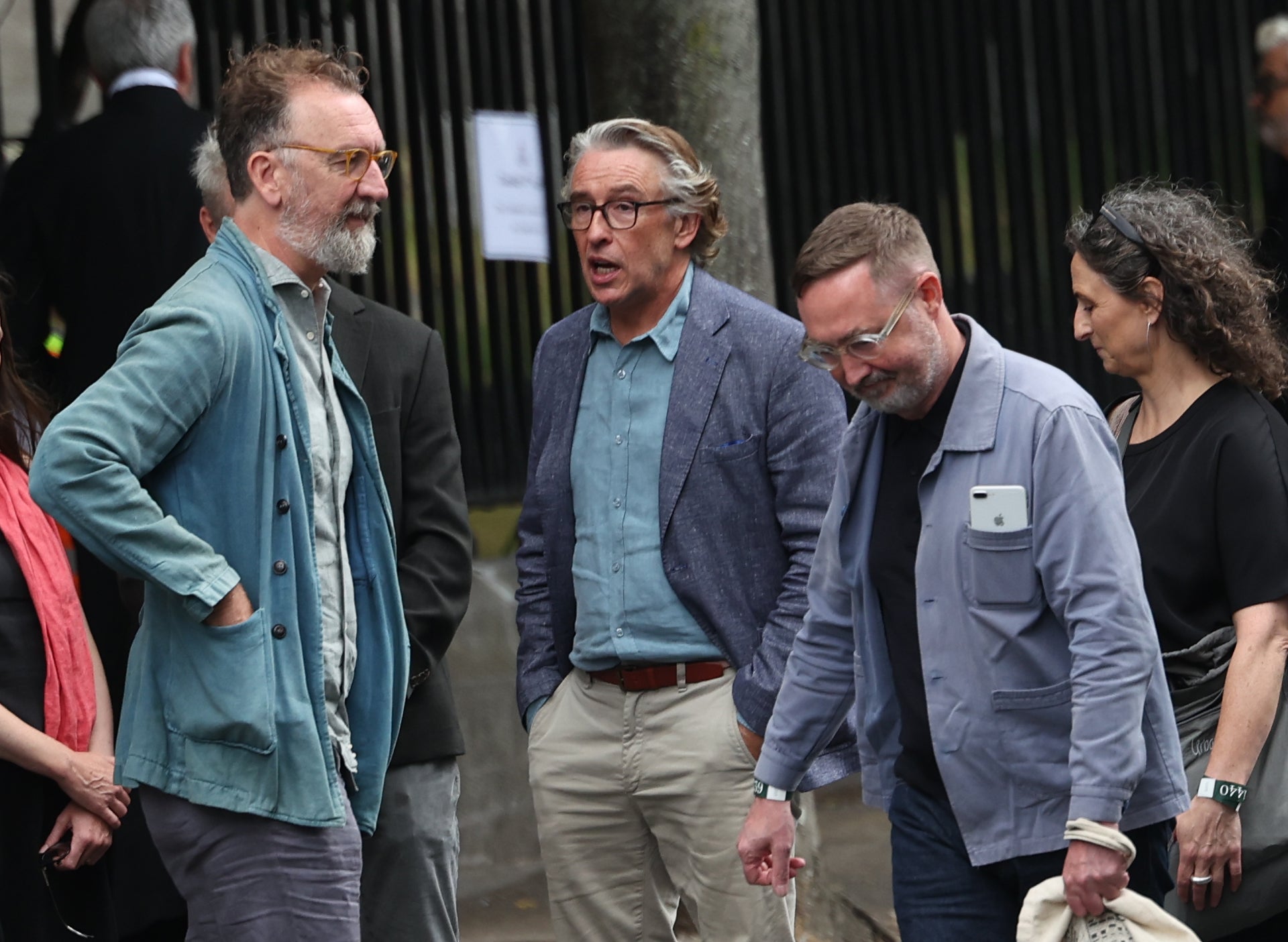 Steve Coogan arriving for the funeral of Glen Hansard at St Patrick's Cathedral in Dublin (PA)