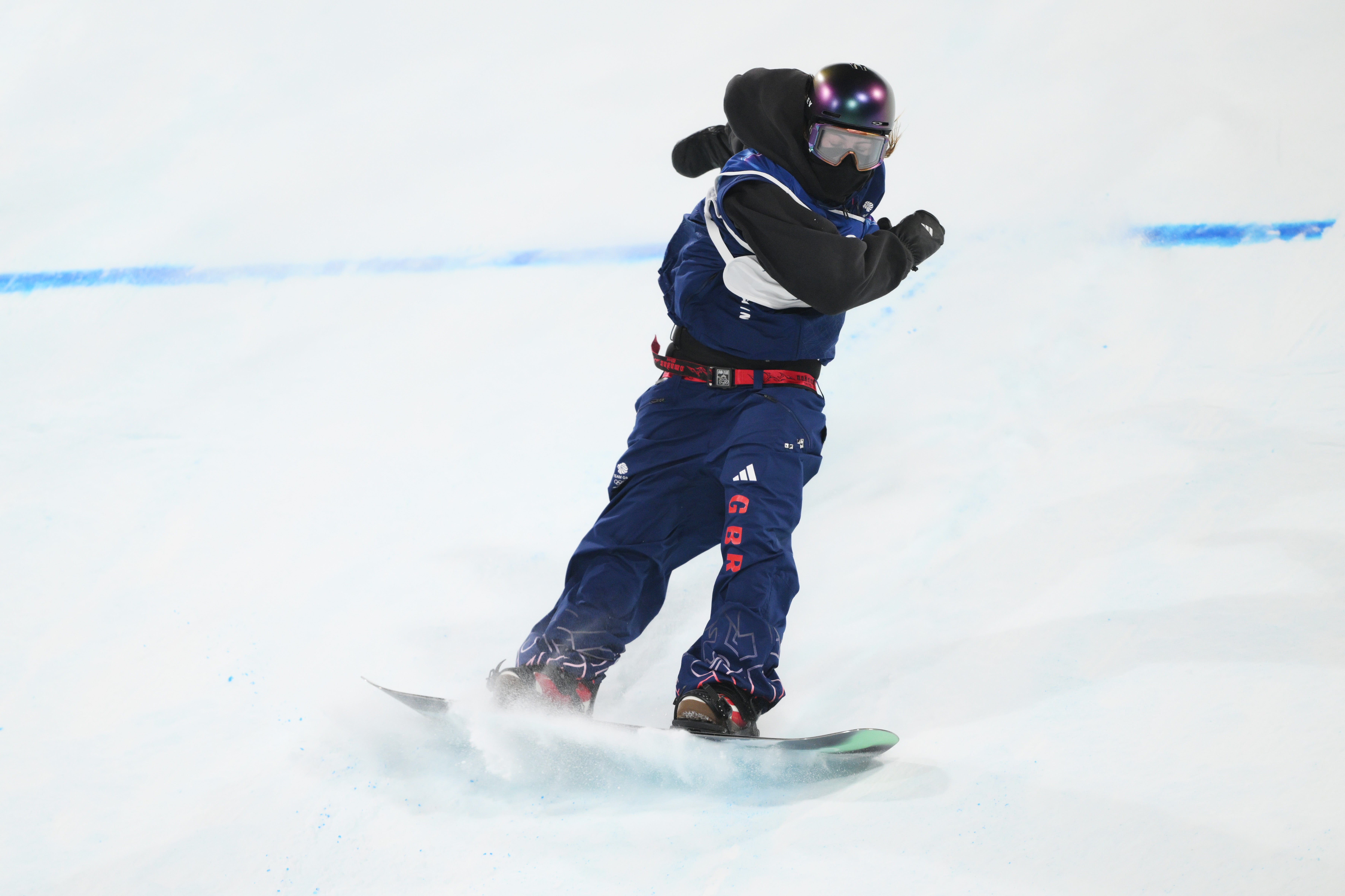 Snowboarder Mia Brookes was among those to narrowly miss out on a medal in Milan-Cortina