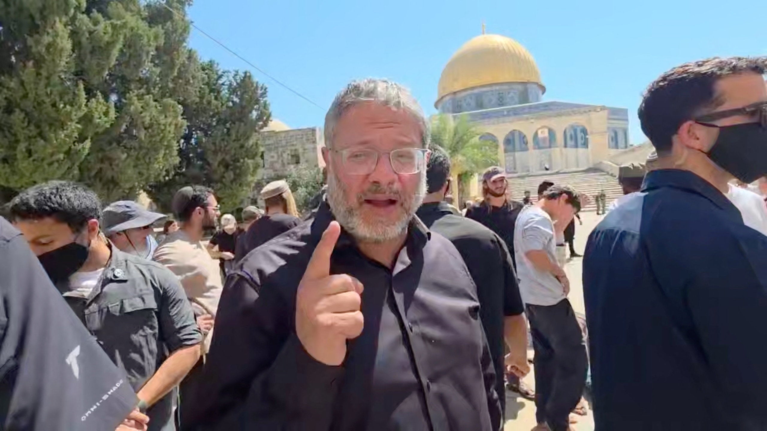 Israel's National Security Minister Itamar Ben-Gvir has been condemned for making several visits to the mosque (Reuters)