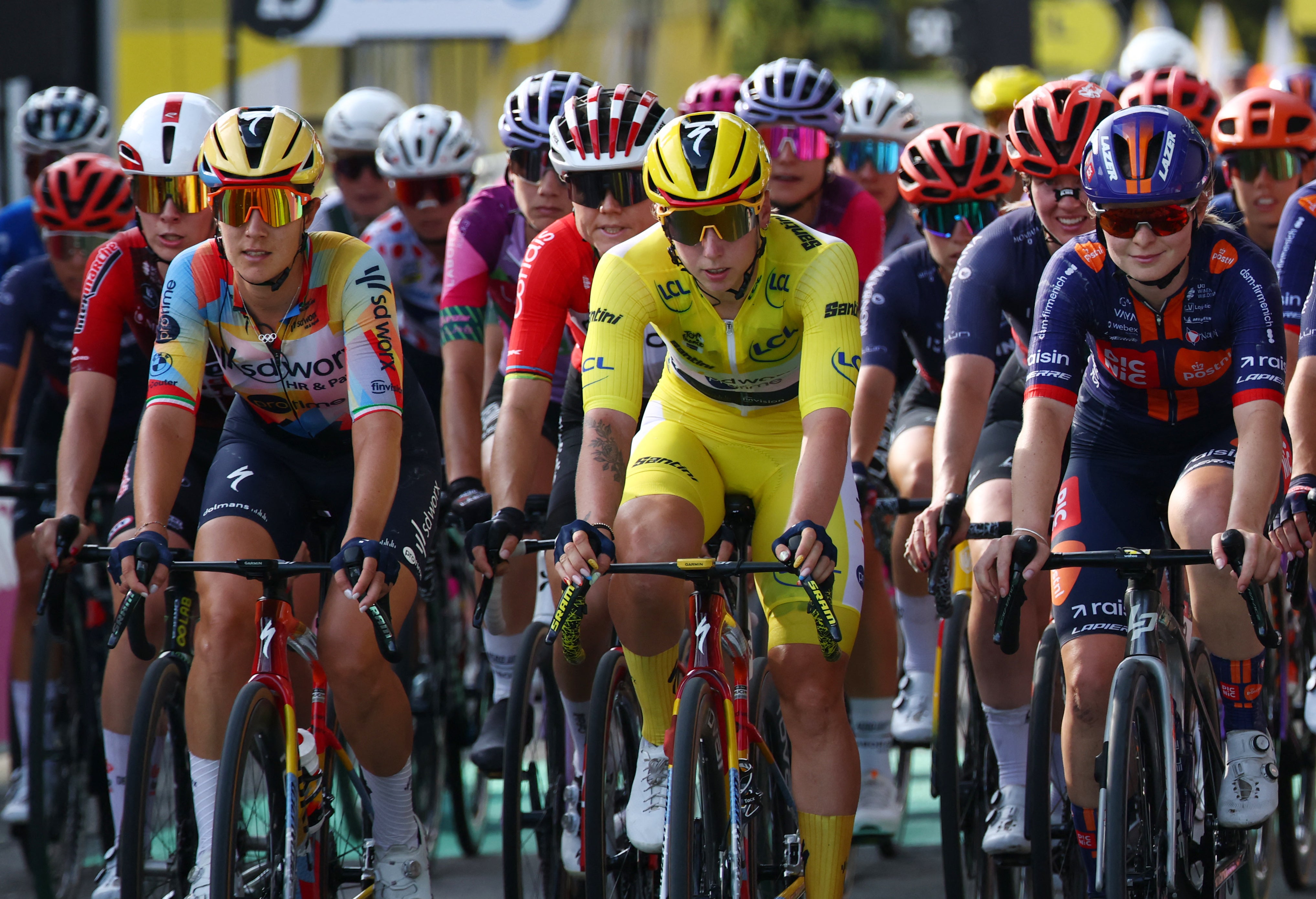 A padded bra row has broken out at the Tour de France Femmes