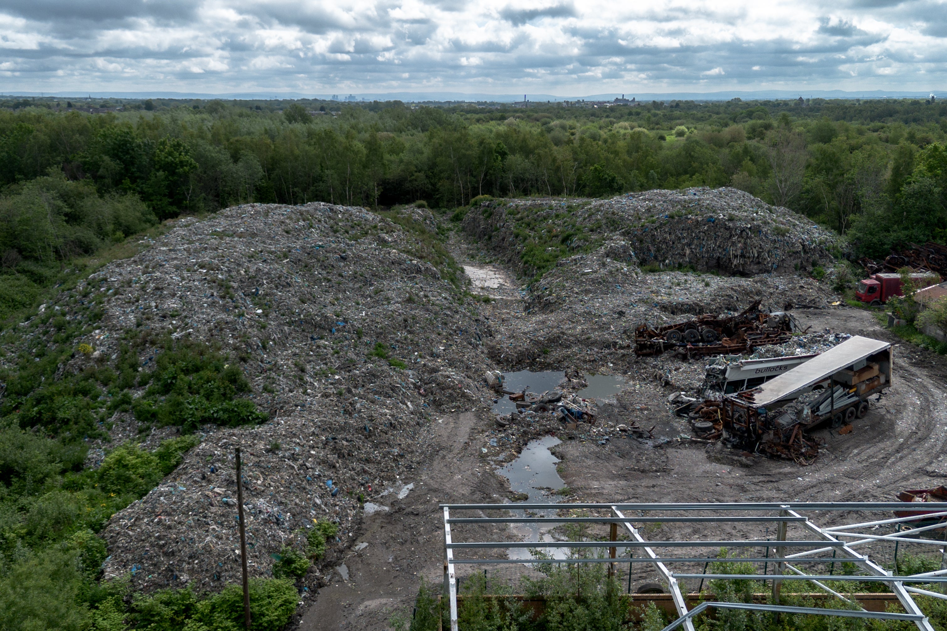 Four arrested over 25,000-tonne illegal toxic waste dump blighting local community