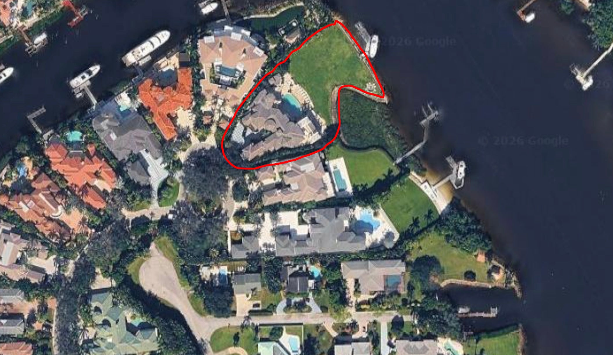 The Jupiter, Florida, property owned by Donald Trump Jr has a market value of more than $13 million, according to property records from Palm Beach County