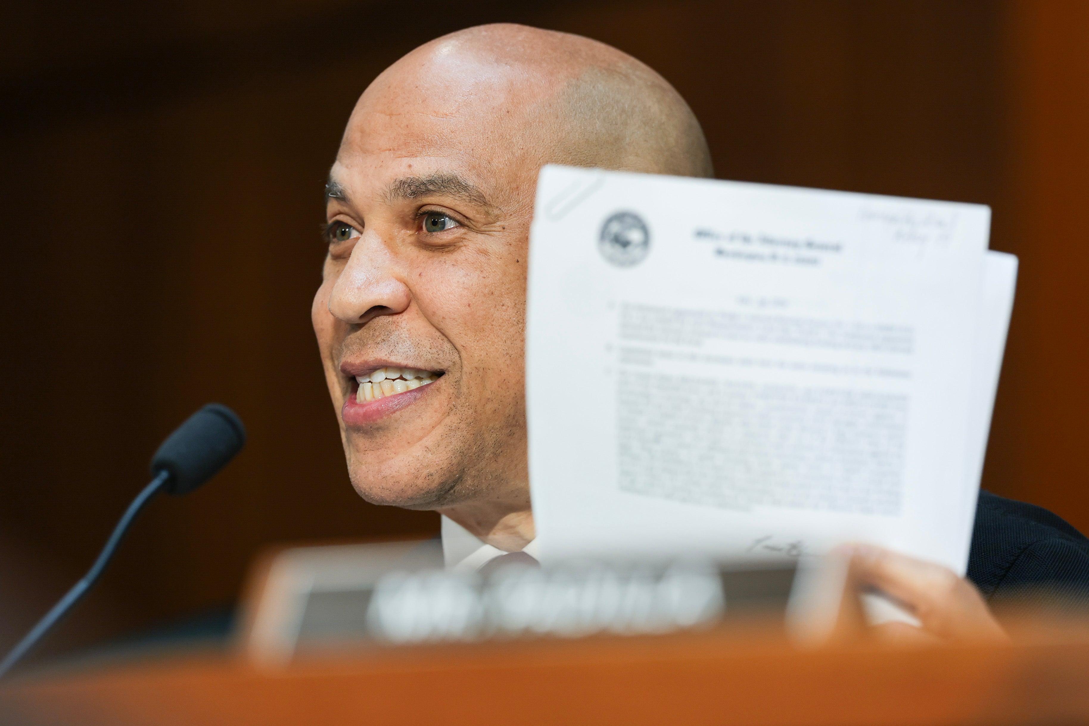 Booker and other Democrats questioned why Republicans were taking Blanche at his word when Donald Trump still wants to see the fund established