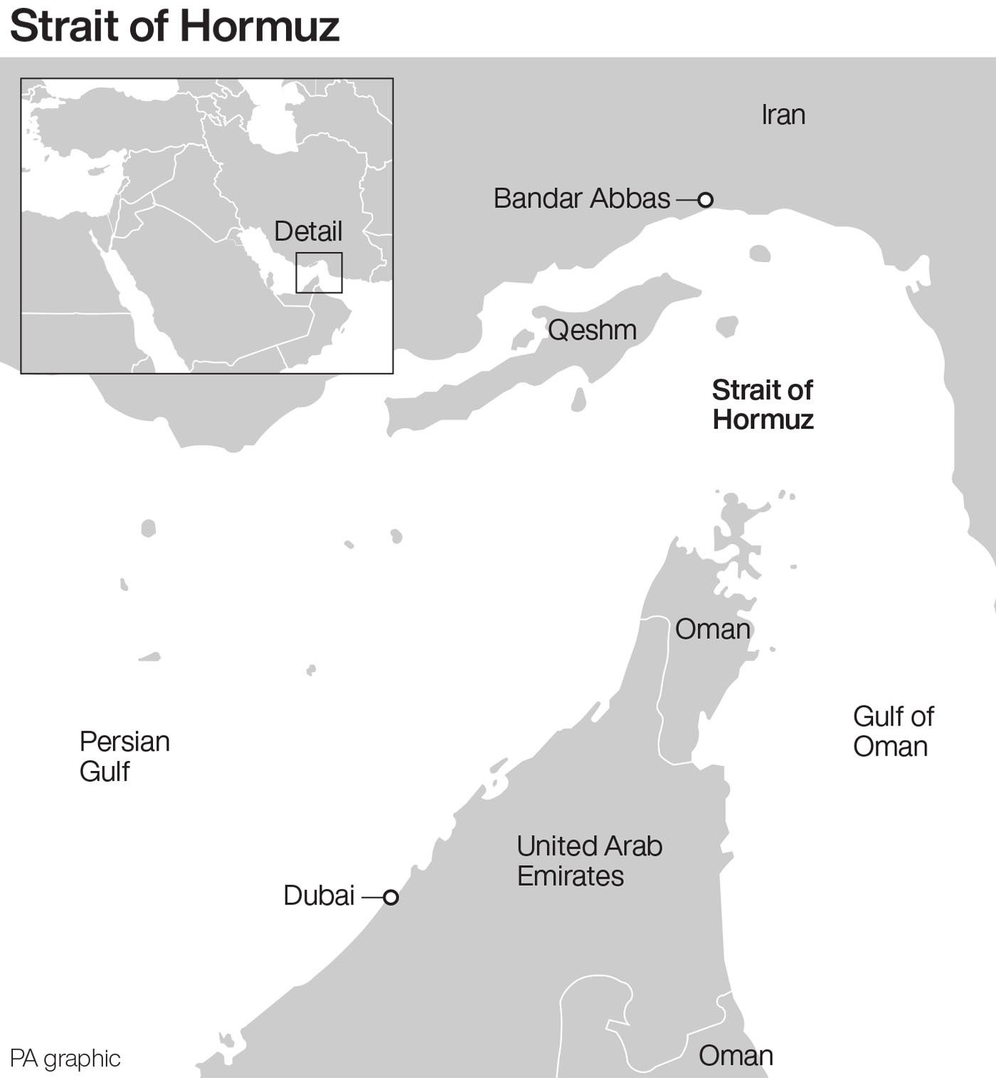 Before the war, around one fifth of the world's oil flowed through the strait (PA Graphics)