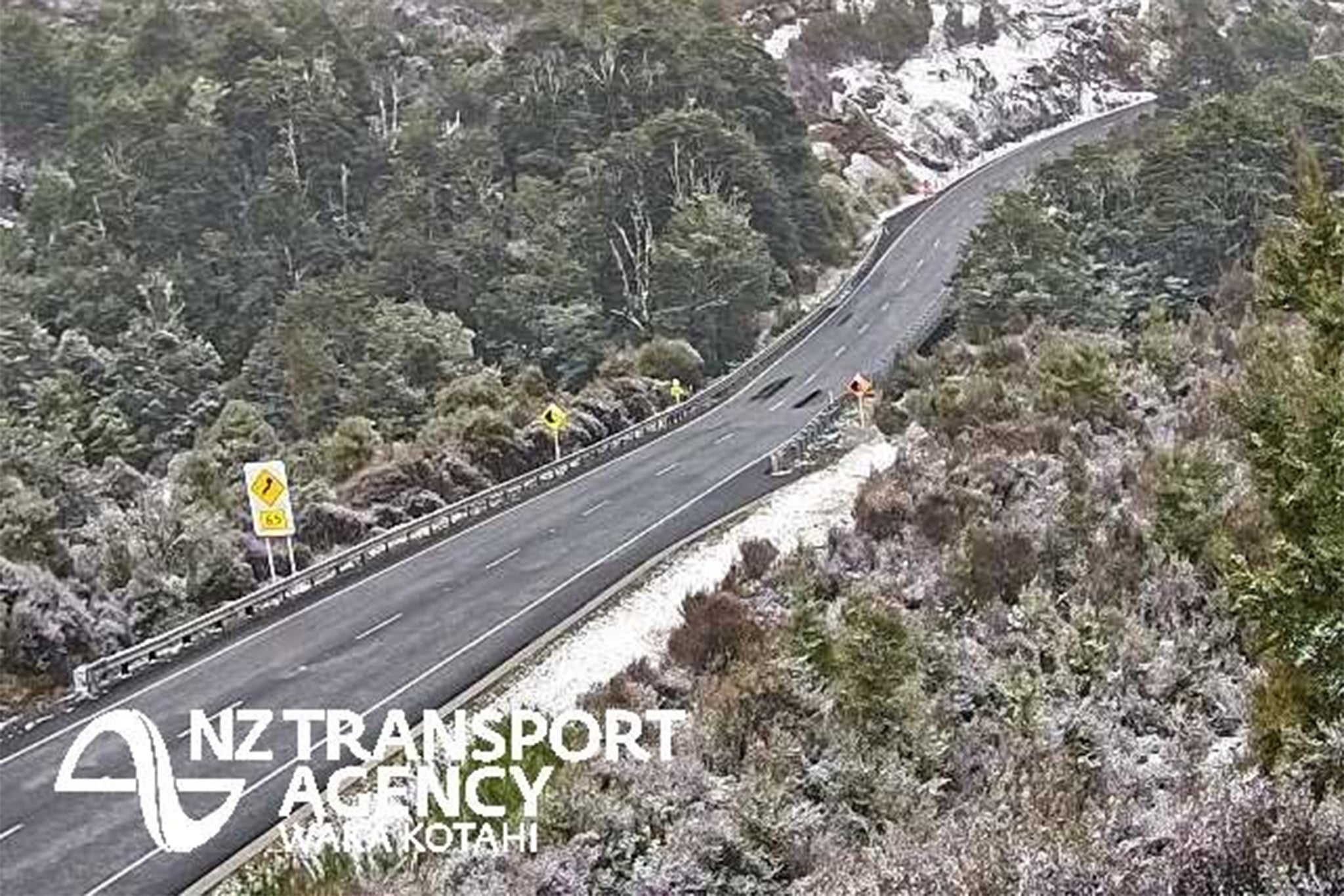 Snow on the Desert Road, in the North Island