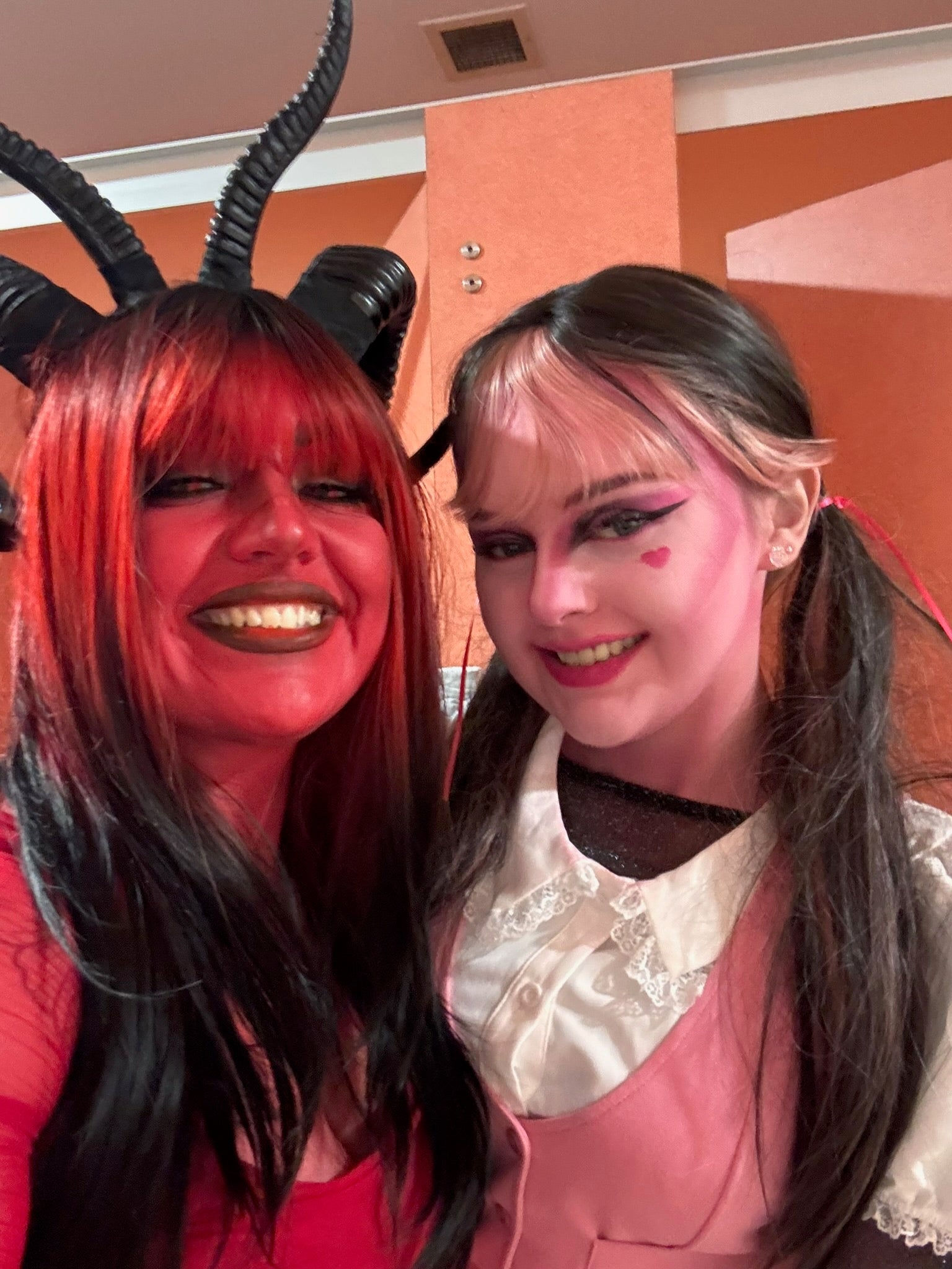 Angharad and Kaitlyn on Halloween (Collect/PA Real Life)