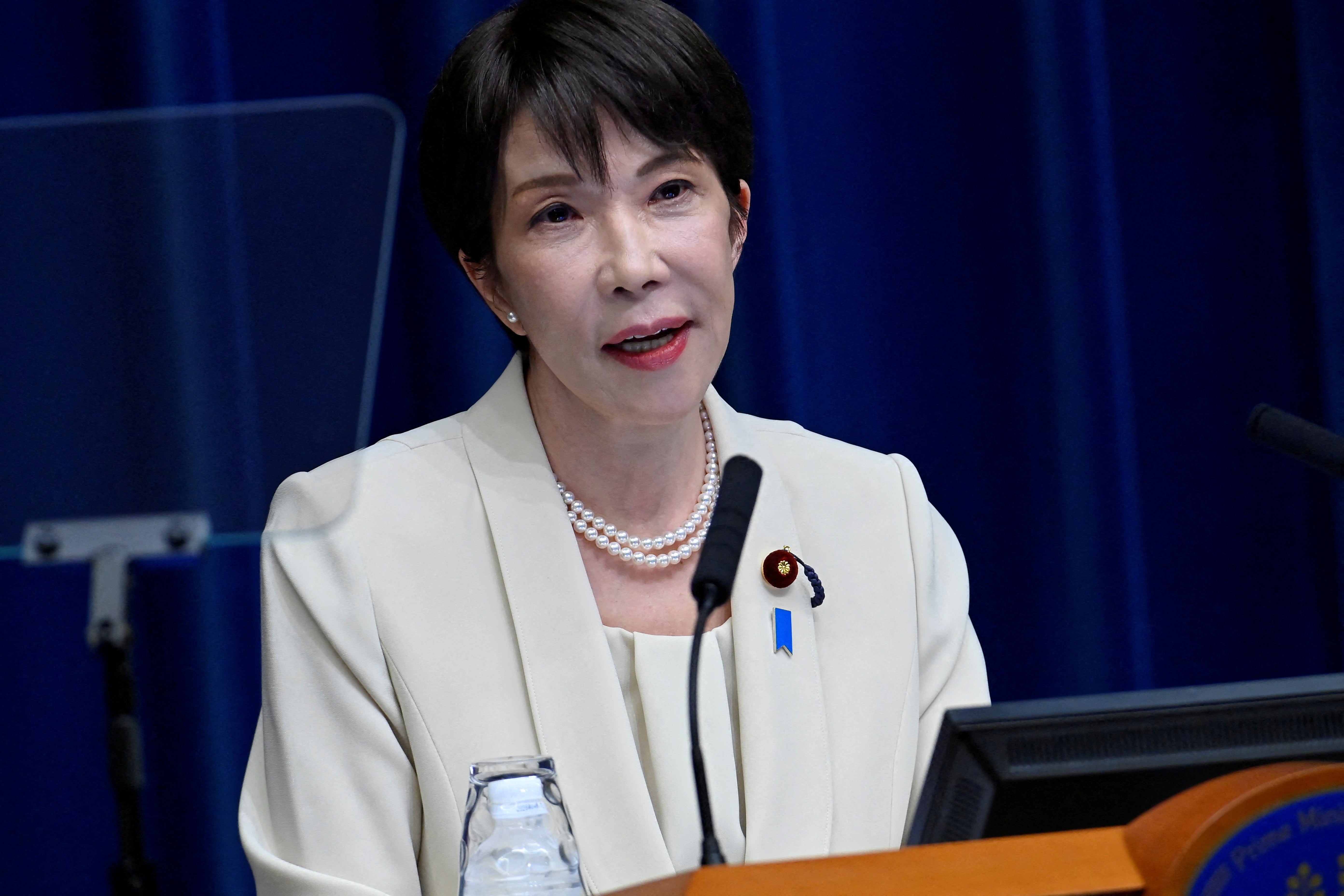 Japanese prime minister Sanae Takaichi holds a press conference in Tokyo (Reuters)