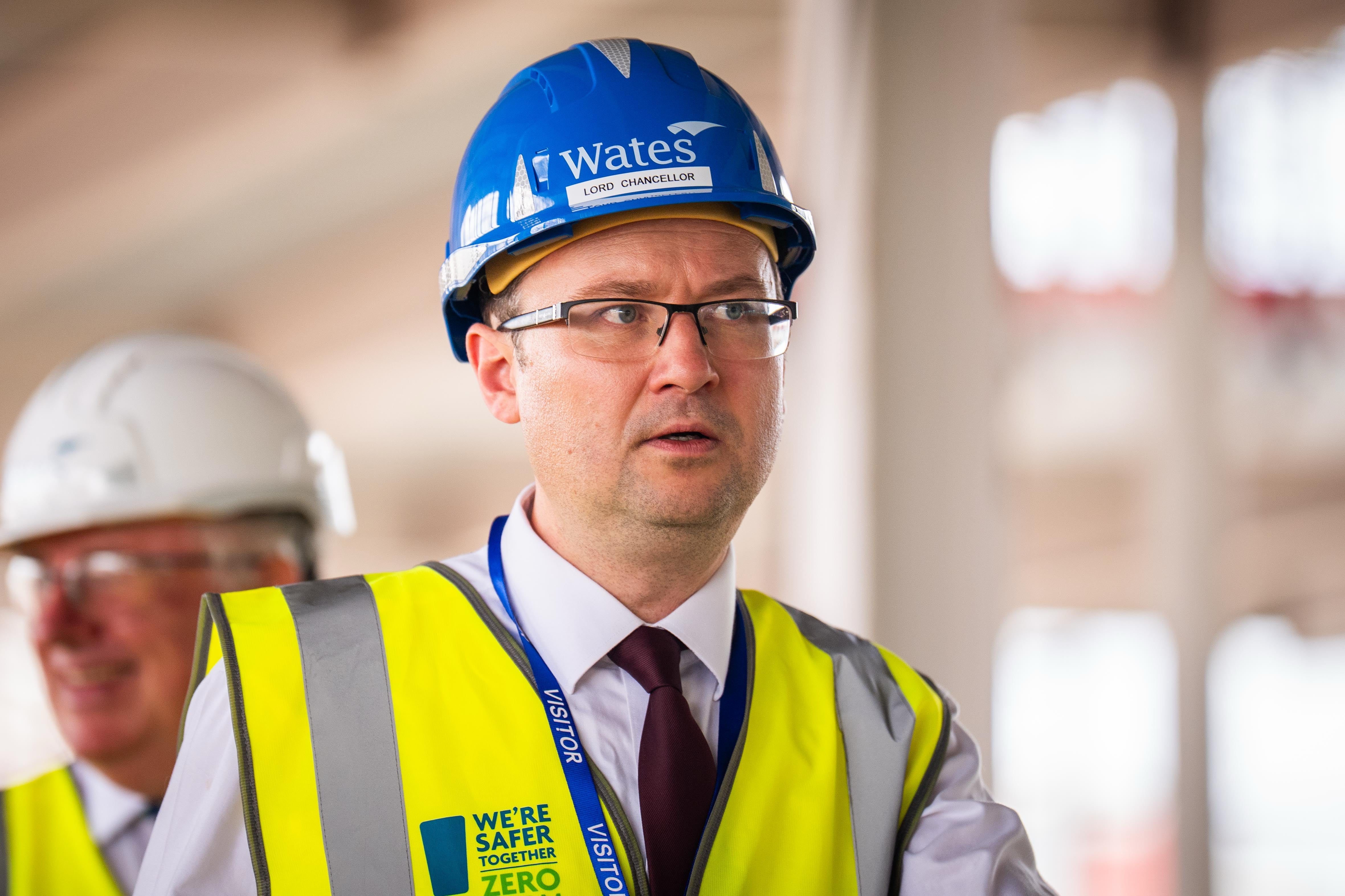 Justice Secretary Alex Norris during a visit to HMP Welland Oaks (PA)
