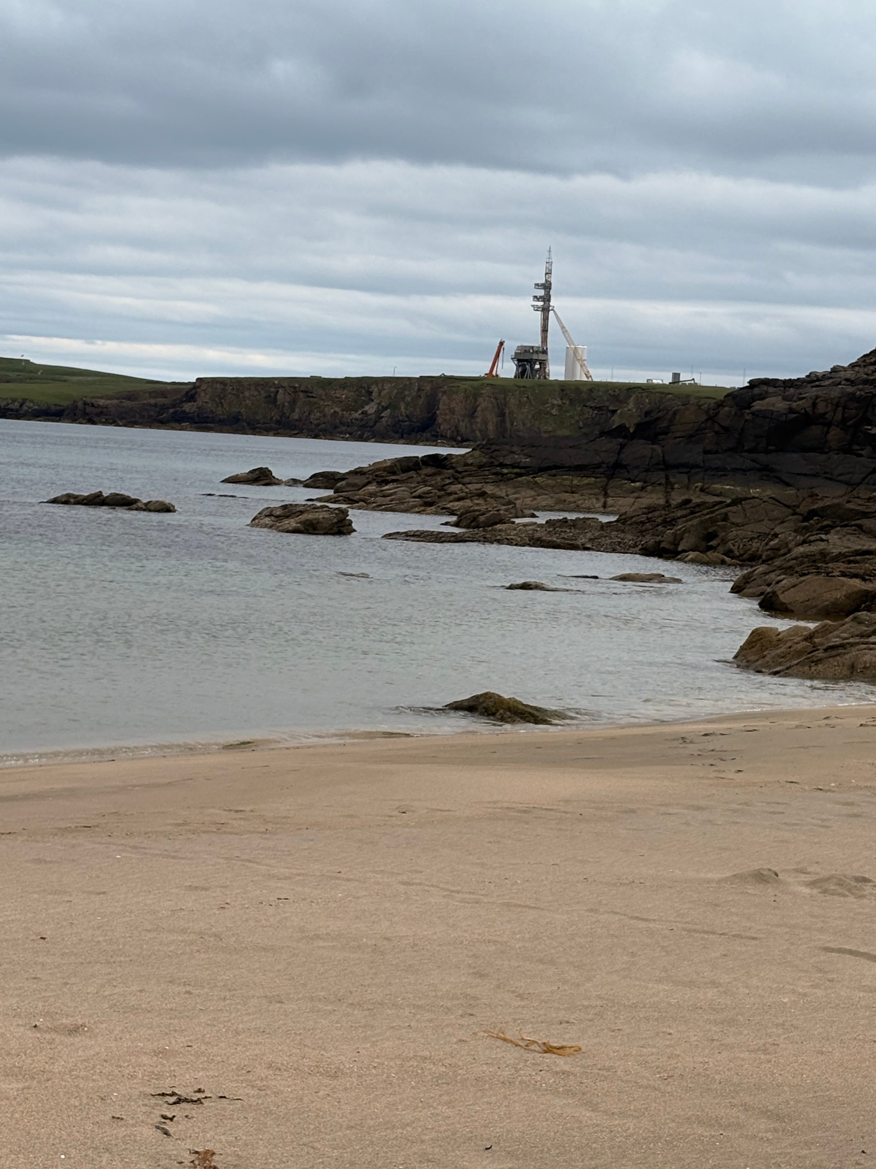Saxa Vord, as seen from Skaw, Britain's northernmost beach