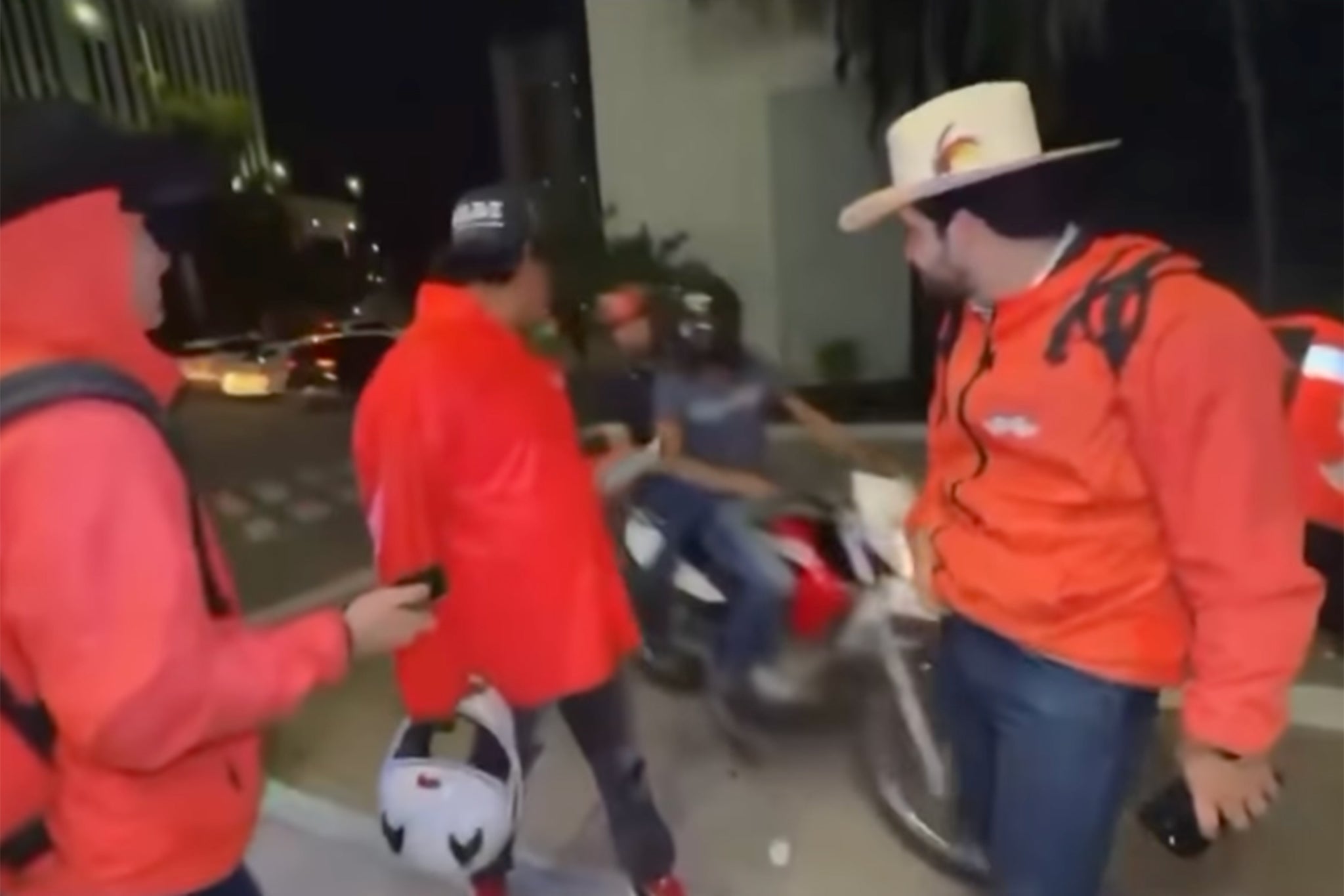 Gastélum (right) was approached by two people on a motorcycle before he was shot