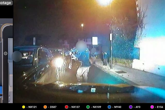 A screengrab issued by the Independent Office for Police Conduct (IOPC) of the incident where Chris Kaba was fatally shot by Martyn Blake