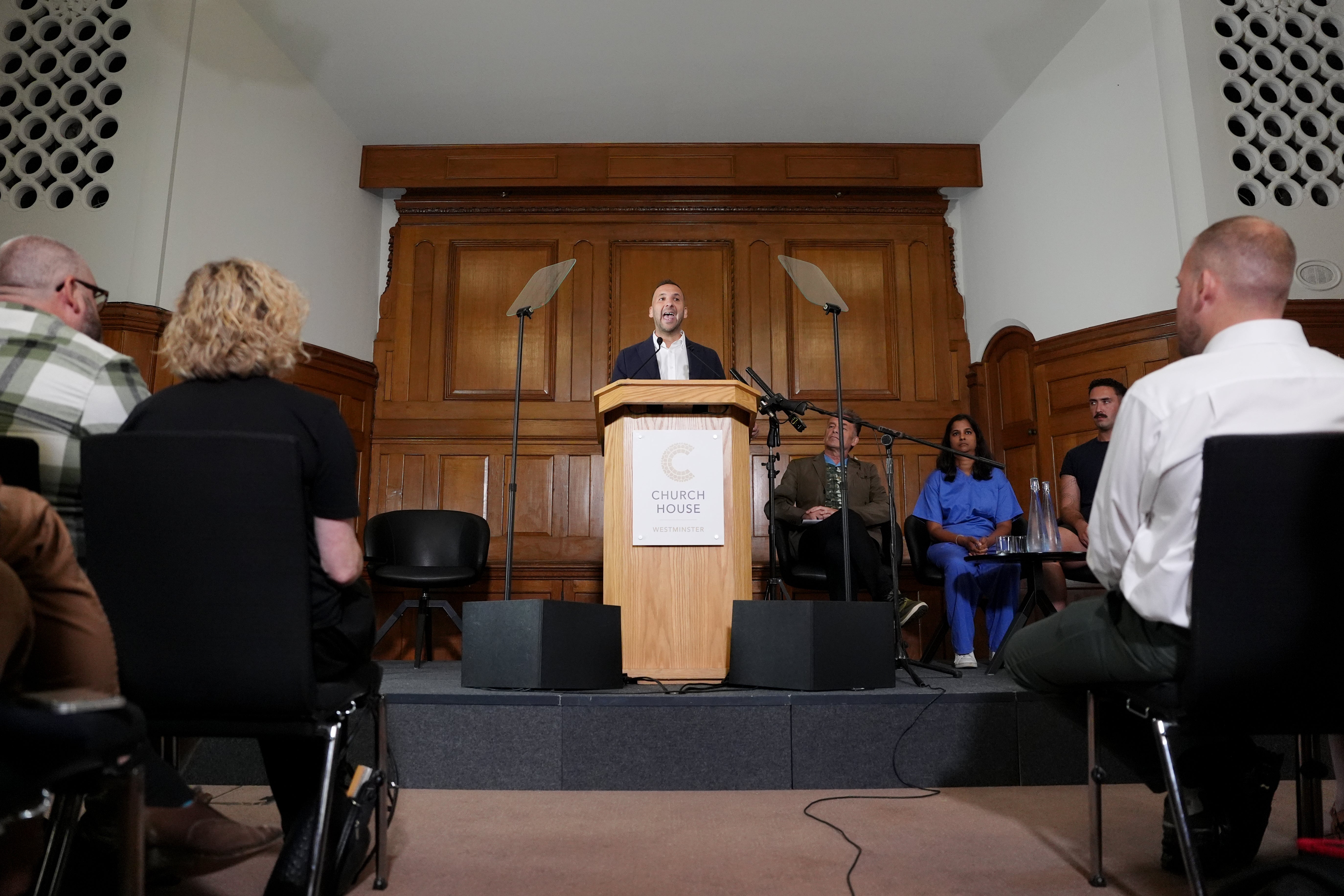 Green Party leader Zack Polanski spoke during a press conference at Church House in central London (Jonathan Brady/PA)