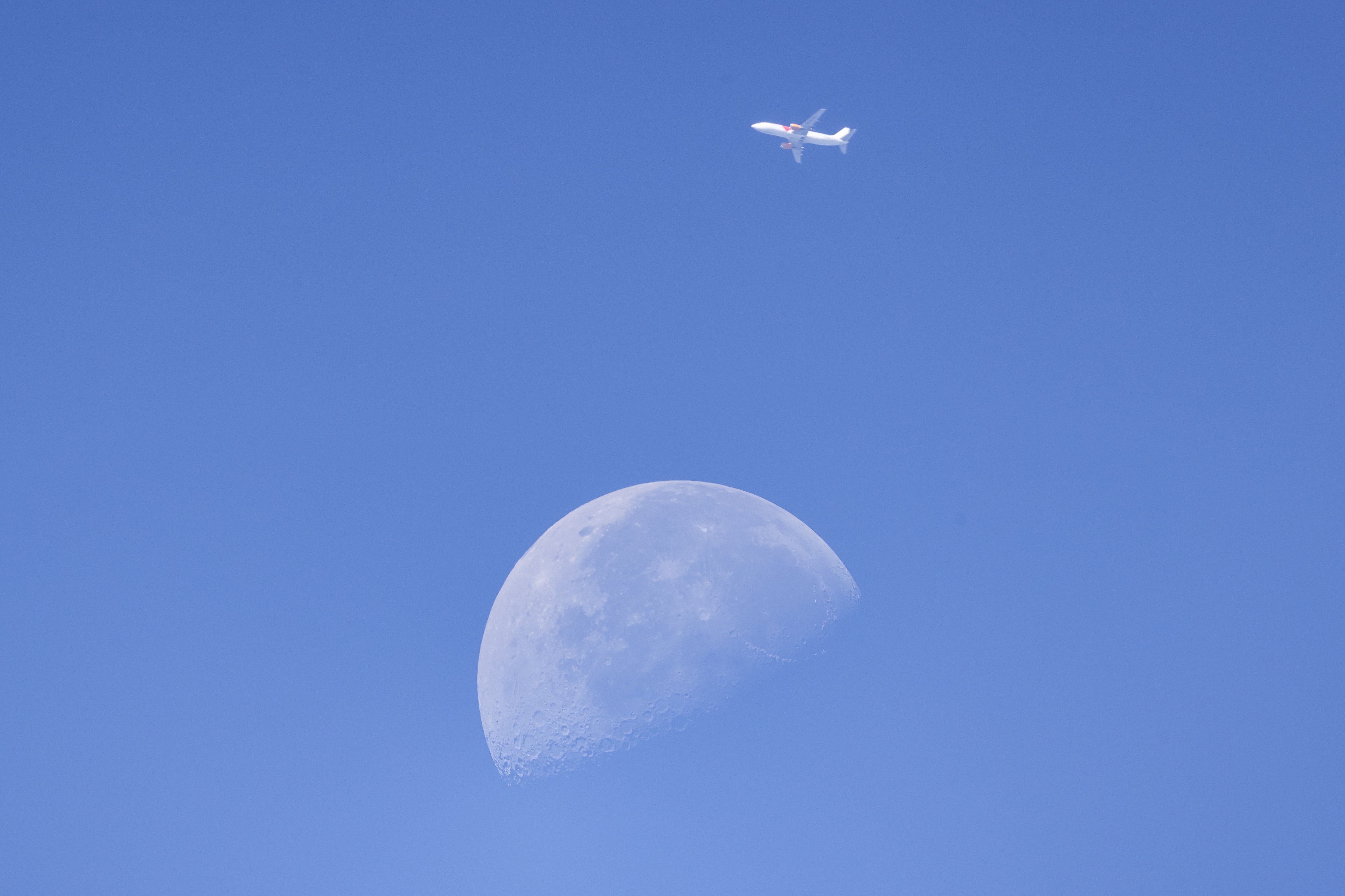 It is thought a 4,000kg section of a Space X Falcon 9 rocket made an impact with the Moon at around 7.35am BST (AFP/Getty)