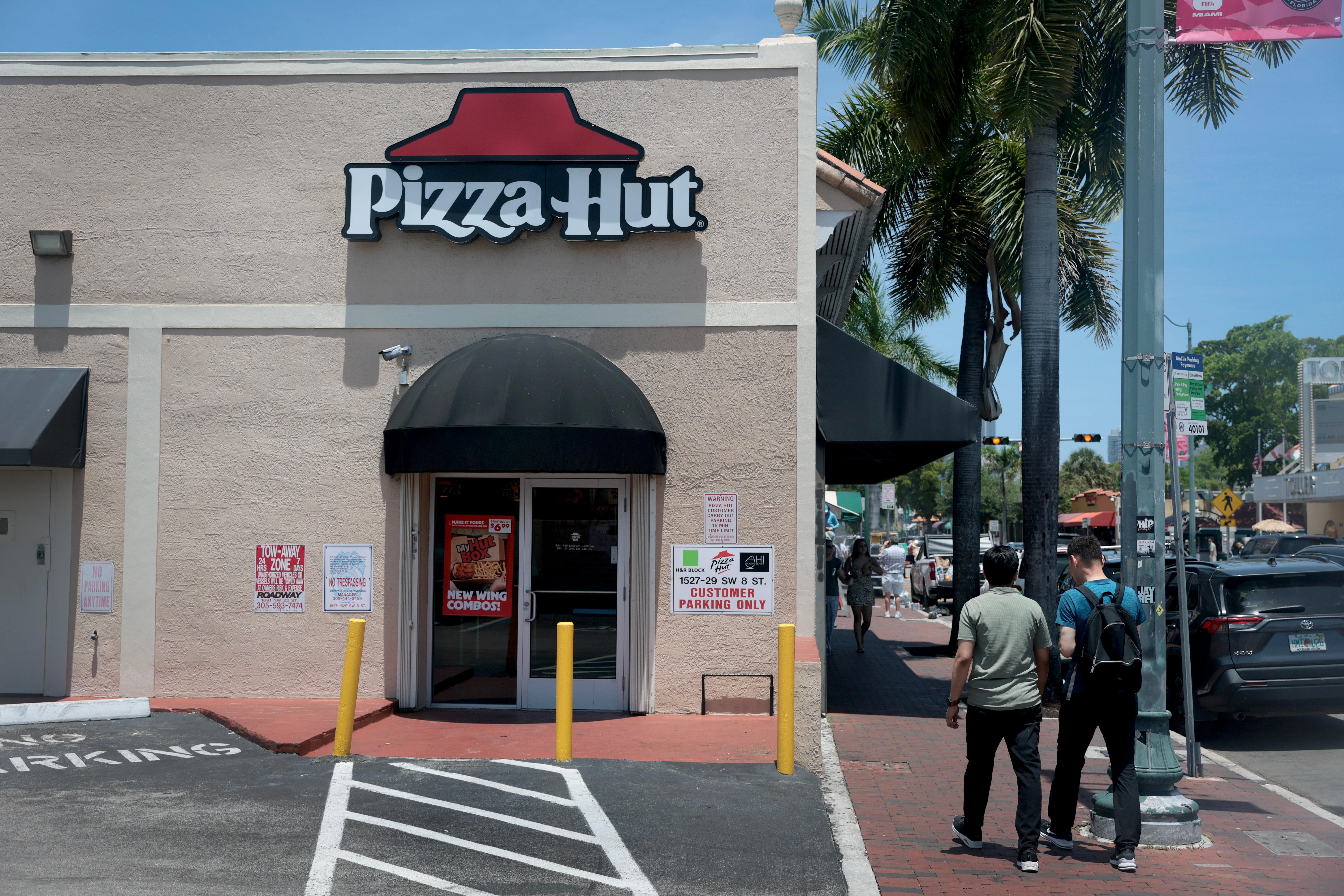 Yum Brands announced in June it was selling Pizza Hut, a primary Domino’s competitor, to a private equity firm amid slumping sales and consumers turning to cheaper fast-food options amid the emergence of delivery services (Getty)