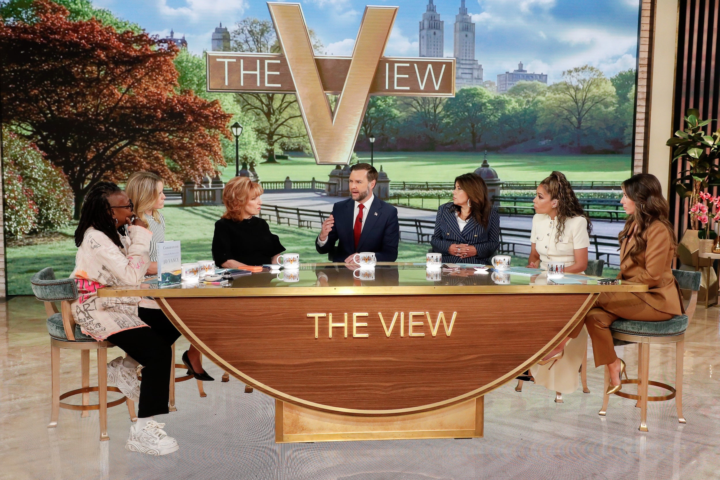 Goldberg hosts ‘The View’ alongside Ana Navarro, Joy Behar, Sunny Hostin, Sara Haines and Alyssa Farah Griffin (ABC/Lou Rocco)