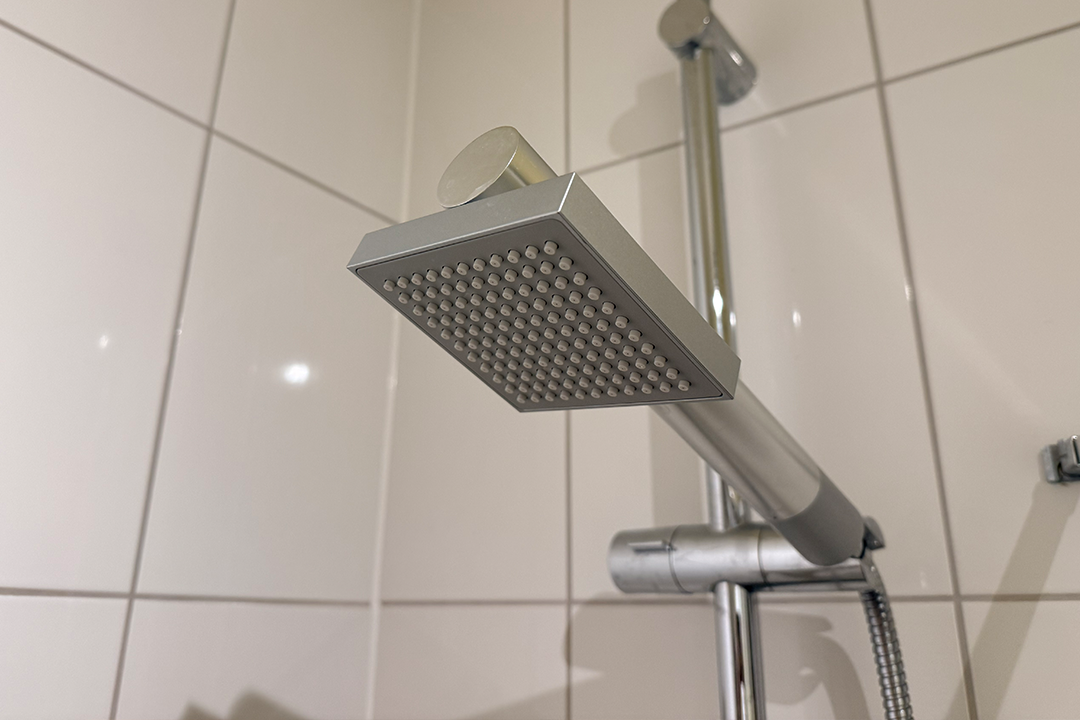 It delivers an even water spray and makes water pressure feel immediately softer (Louise Whitbread/The Independent)