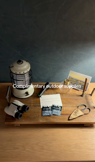 Content creators were provided with complimentary outdoor supplies for exploring nature — and the irony of the gesture has not been lost on critics online