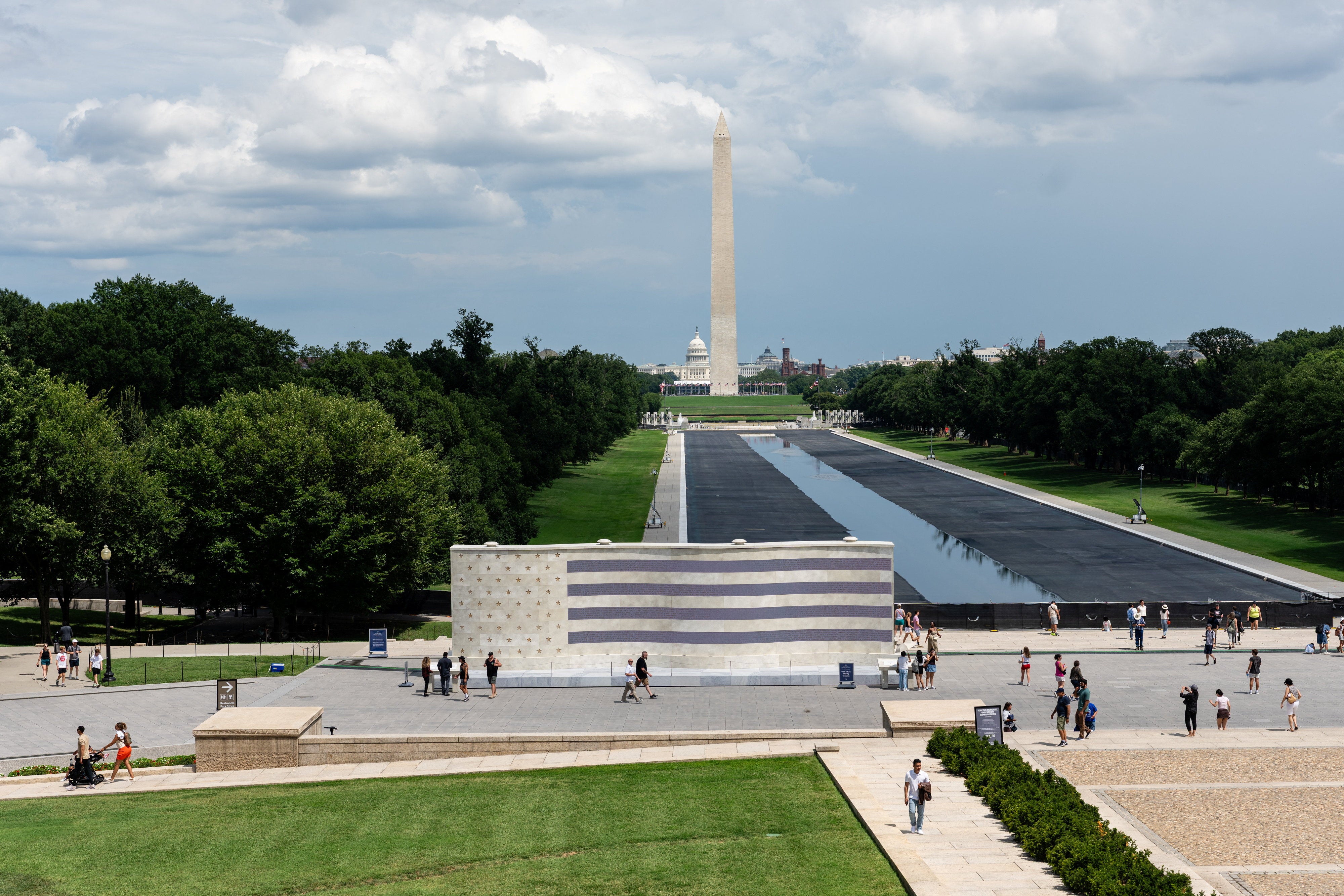 The Lincoln Memorial Reflecting Pool was the subject of a $14.7 million makeover this summer, under orders from President Donald Trump, that has been hit by repeated setbacks